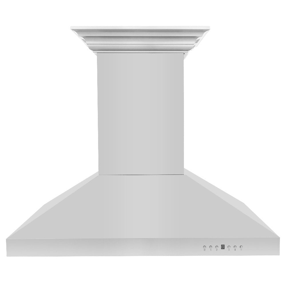 ZLINE Stainless Steel Island Mount Range Hood with Built-in CrownSound Bluetooth Speakers (KL3iCRN BT) - Perfect for Modern Kitchens & Open-Concept Homes