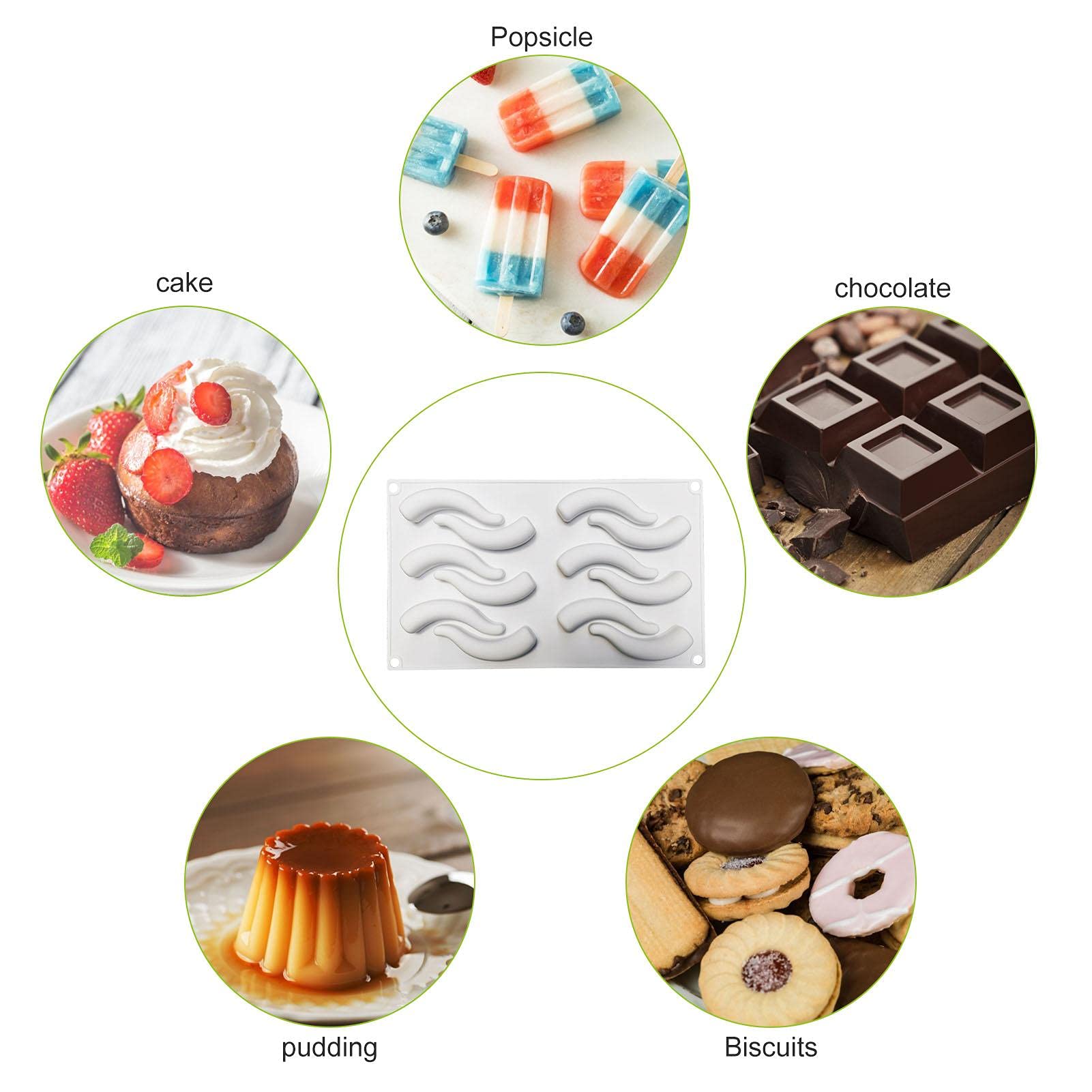 Silicone Fondant Mold - Chili Pepper Shaped Cake Molds for Mousse, Pastry, Pudding & Dessert Baking | Perfect for Birthday Parties, Halloween Treats & Holiday Baking