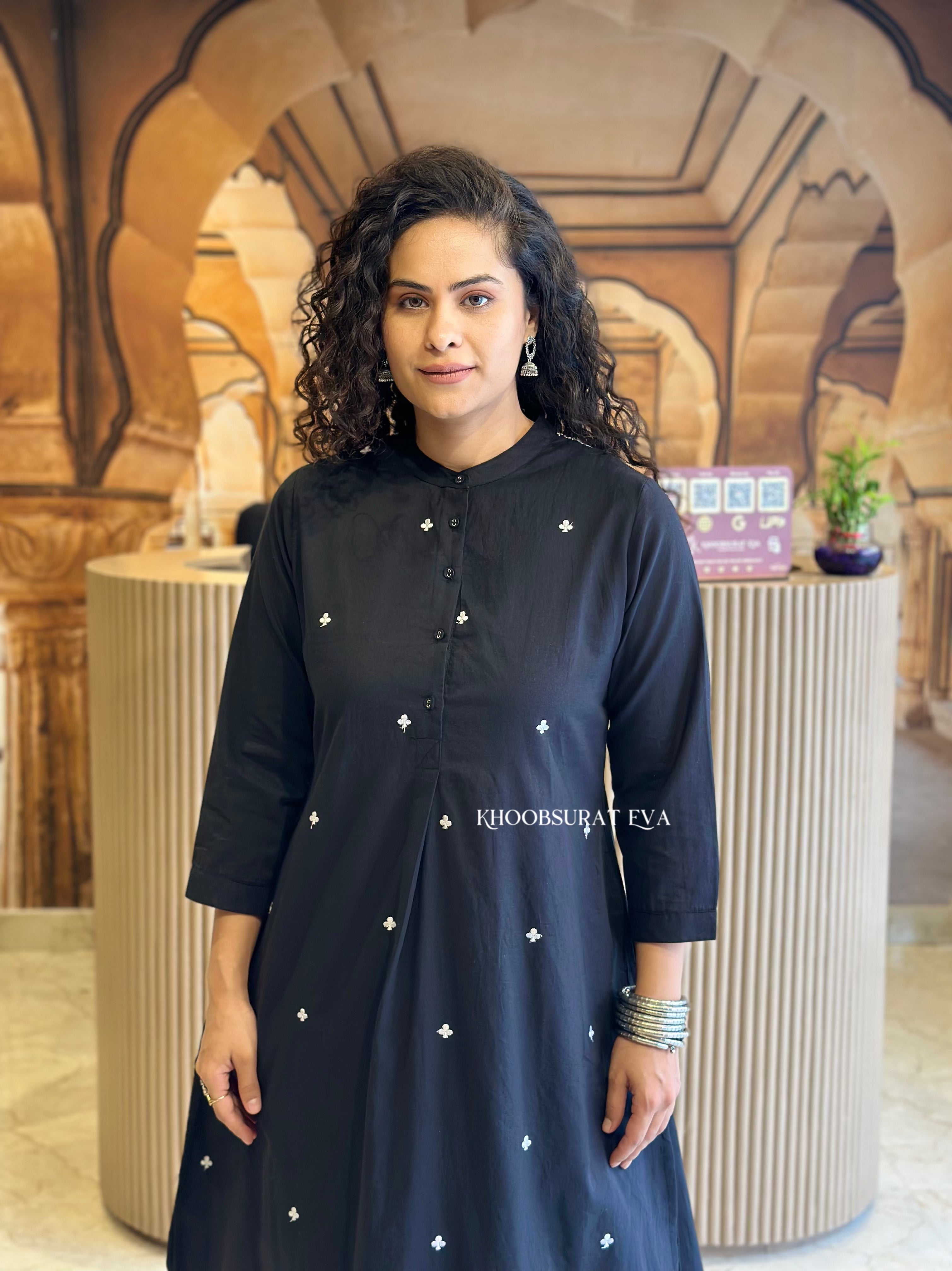 Elegant Black Kurta Set for Women | Traditional Indian Ethnic Wear | Perfect for Festivals, Weddings & Casual Outings
