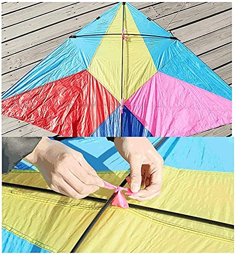 Easy-to-Fly Colorful Polaris Kites with Tails for Adults & Kids - Beginner Beach Kites with 800M String & Reel - Perfect for Outdoor Activities, Family Picnics, and Beach Trips