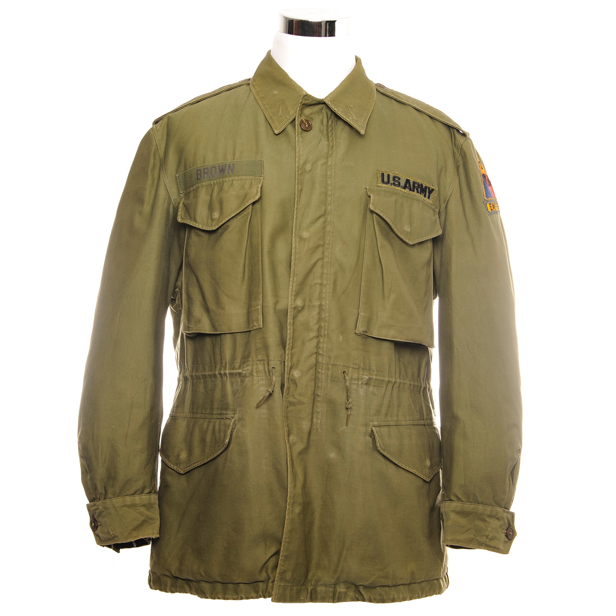 Vintage US Army M-1951 M51 Field Jacket with 27th Armored Division Patch - Medium Regular Size | Military Surplus Outerwear for Men | Perfect for Outdoor Adventures, Reenactments & Vintage Fashion
