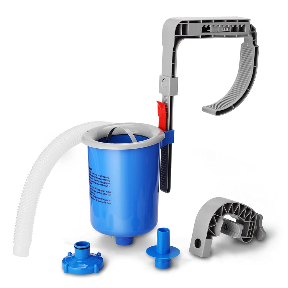 Automatic Pool Skimmer - Wall Mounted Surface Skimmer for Swimming Pools | Pool Accessories & Filter System Cleaner | Perfect for In-Ground & Above Ground Pools, Backyard Maintenance