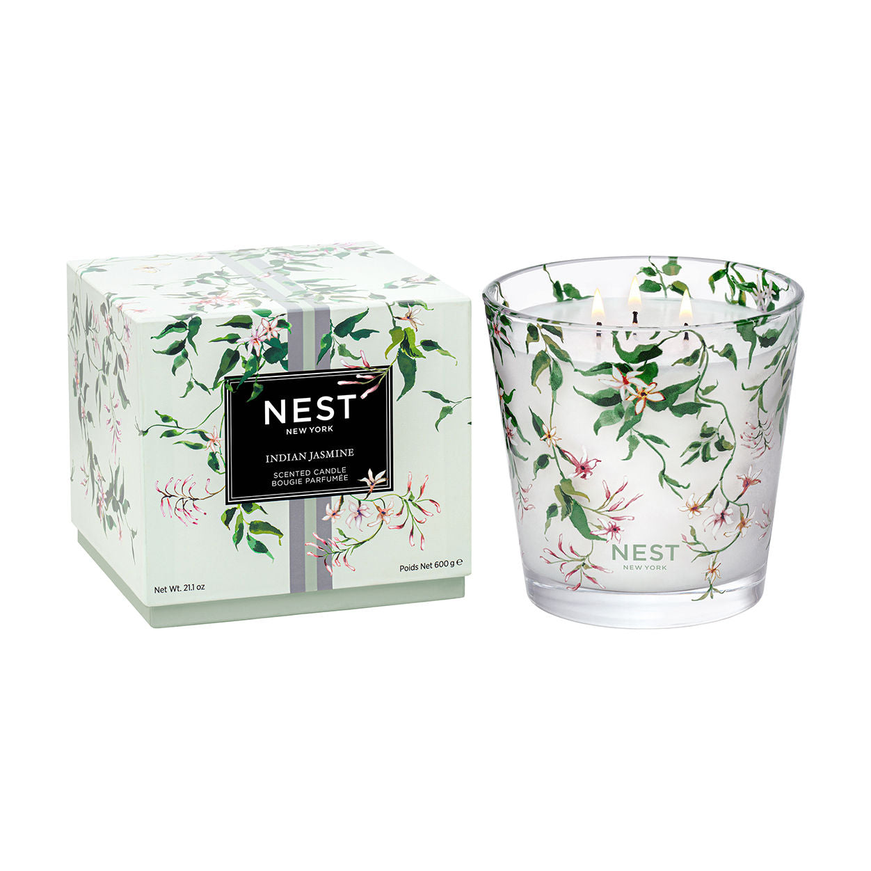 Premium Indian Jasmine Scented Candle - Long-Lasting Aromatherapy for Relaxation, Meditation & Home Decor | Perfect for Bedroom, Bathroom & Yoga Studio