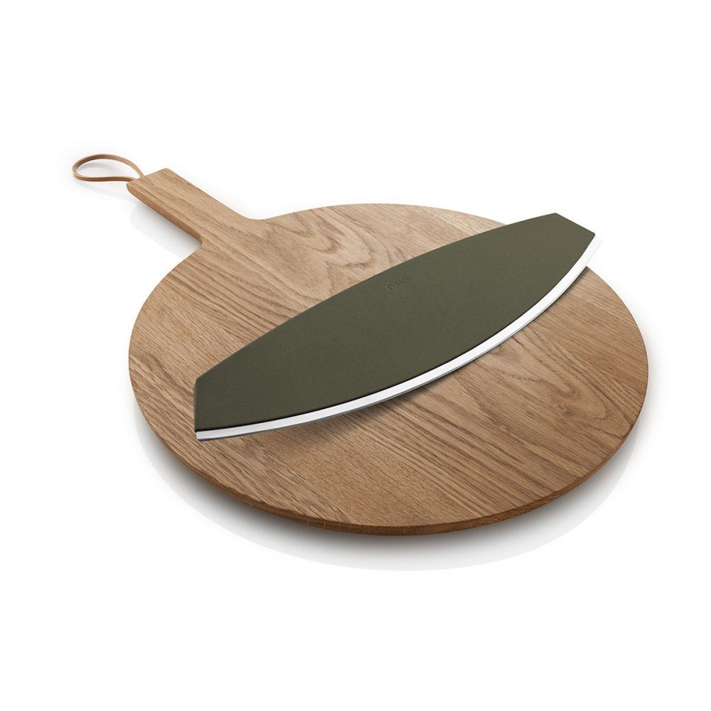EVA SOLO Green Tool Pizza Knife & Herb Cutter - Stainless Steel Blade, Ergonomic Handle for Easy Slicing - Perfect for Pizza Parties, Herb Gardens & Kitchen Prep