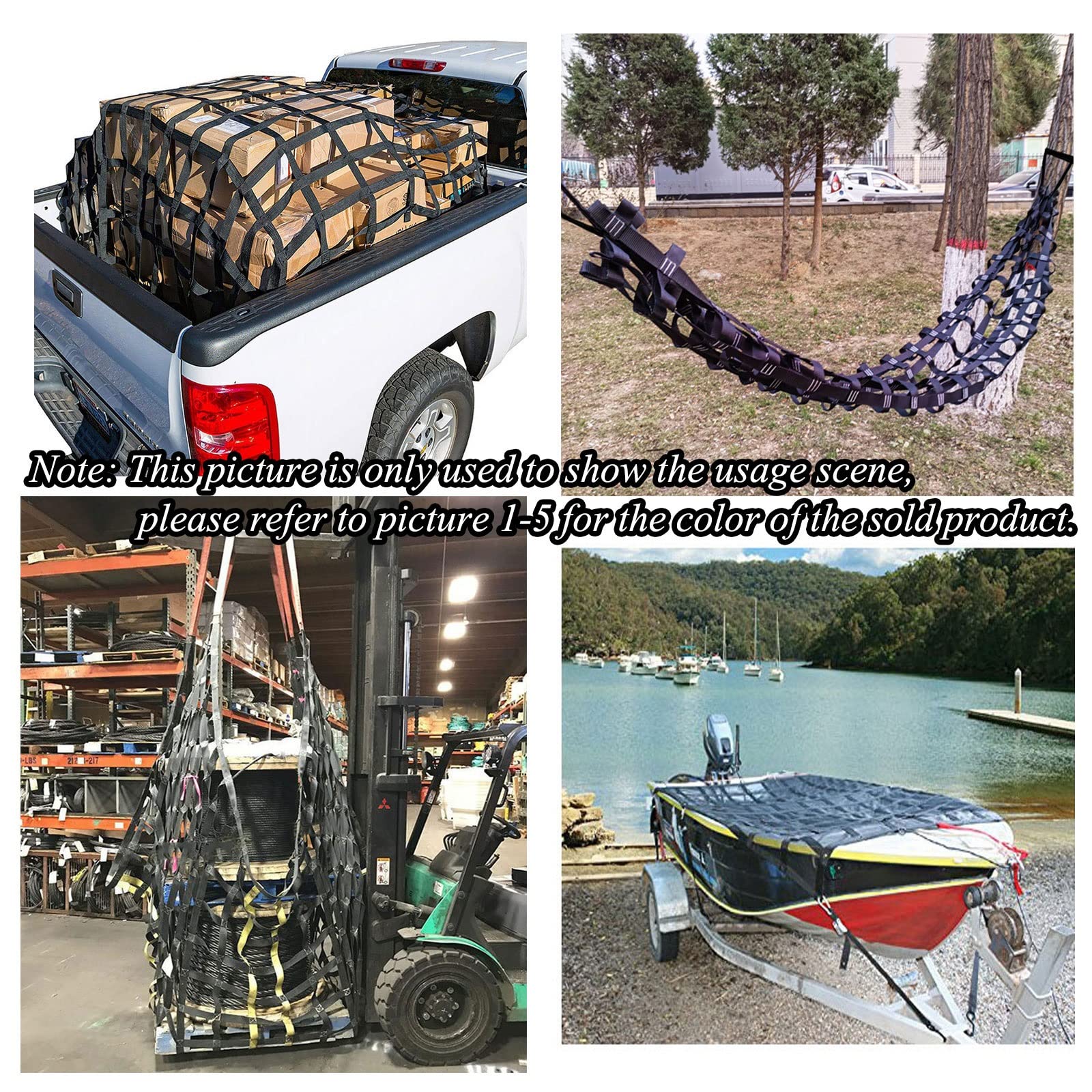 Climbing Cargo Net for Treehouse & Playground - Heavy Duty Webbing Swing Ladder for Kids & Adults - Indoor/Outdoor Obstacle Course & Ninja Line Netting - Perfect for Backyard, Park, and Gym Use