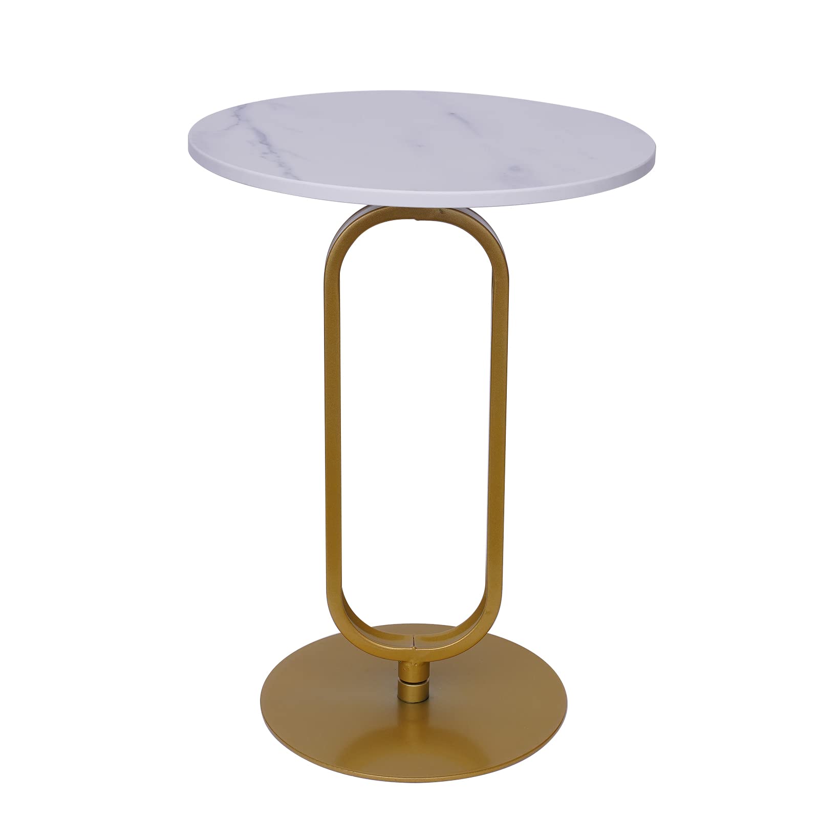 Modern Glossy White LED Coffee Table with Drawer - 33.5
