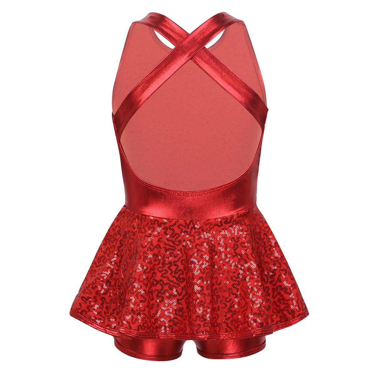 iiniim Girls Sequined Ballet Leotard - Sparkly Jazz Dance Costume for Kids, Modern Performance Unitard with Shiny Rhinestones | Perfect for Recitals, Competitions & Dance Classes