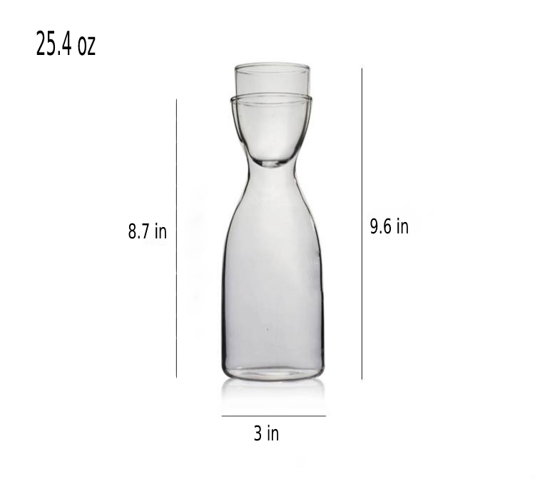 Premium Duo Dome Glass Pitcher with 2 Cups - Elegant Iced Tea & Lemonade Server for Parties, BBQs & Outdoor Entertaining