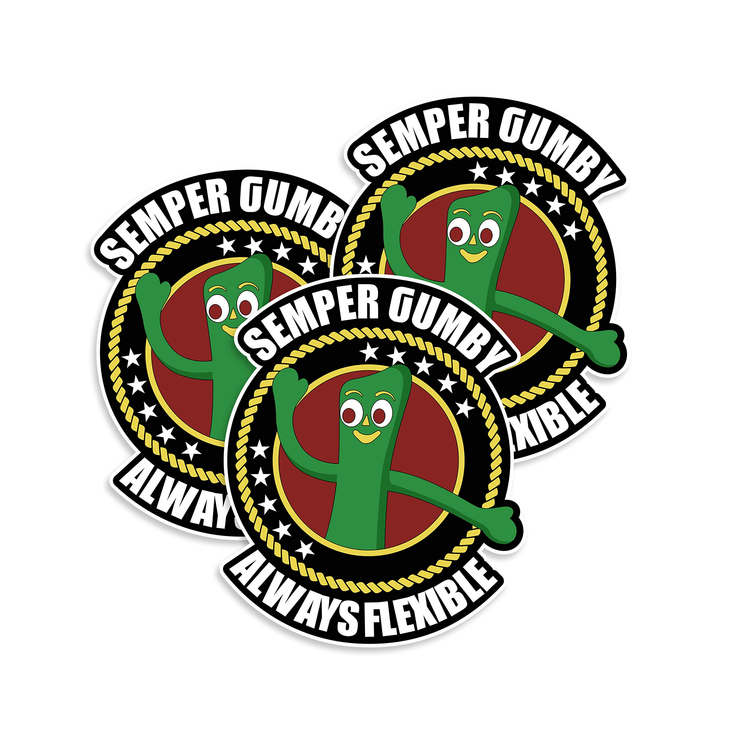 Semper Gumby Always Flexible Sticker - US Marines Vinyl Decal for Laptops, Cars & Scrapbooking | Patriotic Military Gift | Made in USA | Hooah