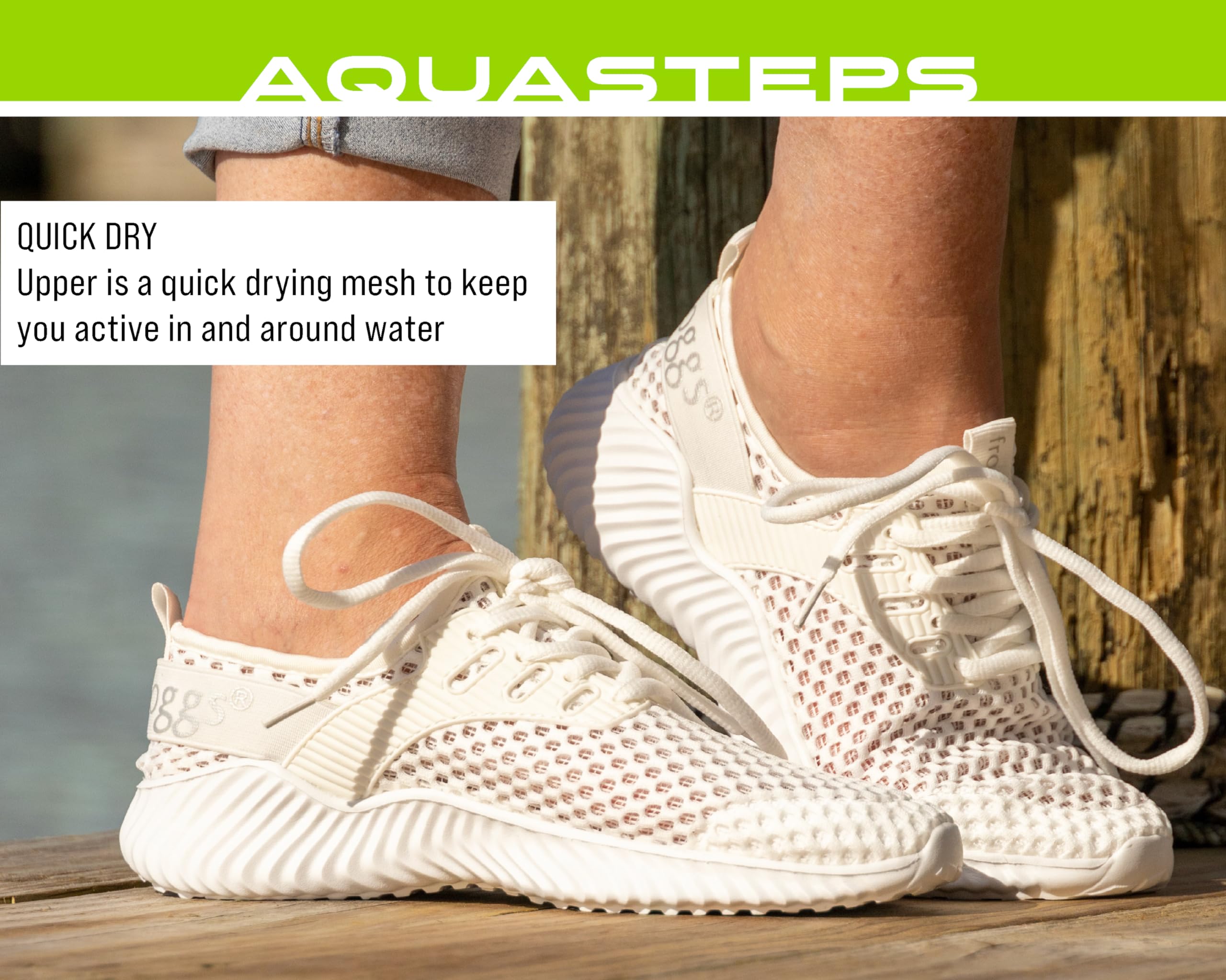 FROGG TOGGS Women's Aquasteps Water Shoes - Lightweight Quick-Dry Slip-On for Beach, Pool, Yoga & Water Sports
