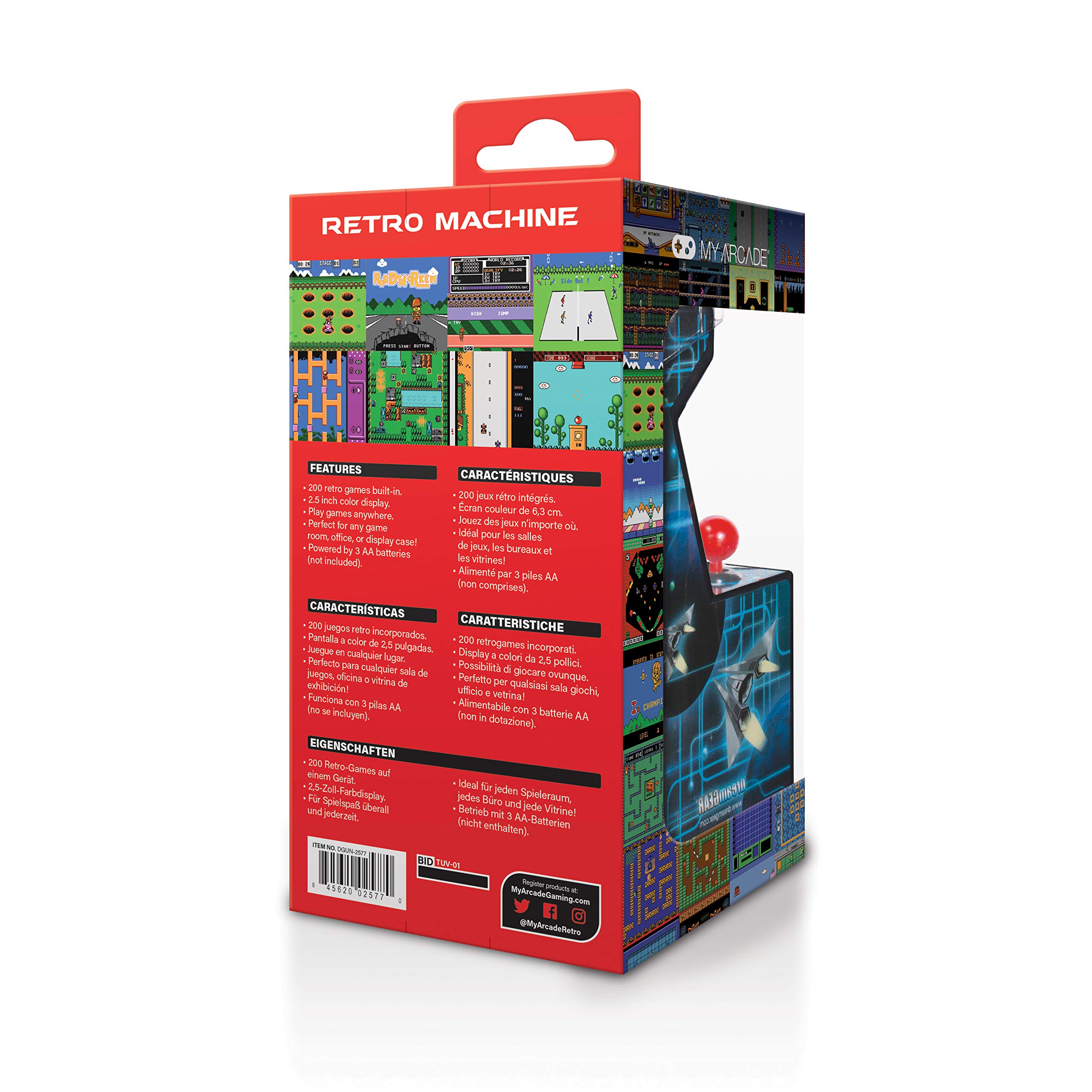 My Arcade Retro Machine Playable Mini Arcade - 200 Classic Games Built-In | 5.75 Inch Portable Gaming System with 2.5