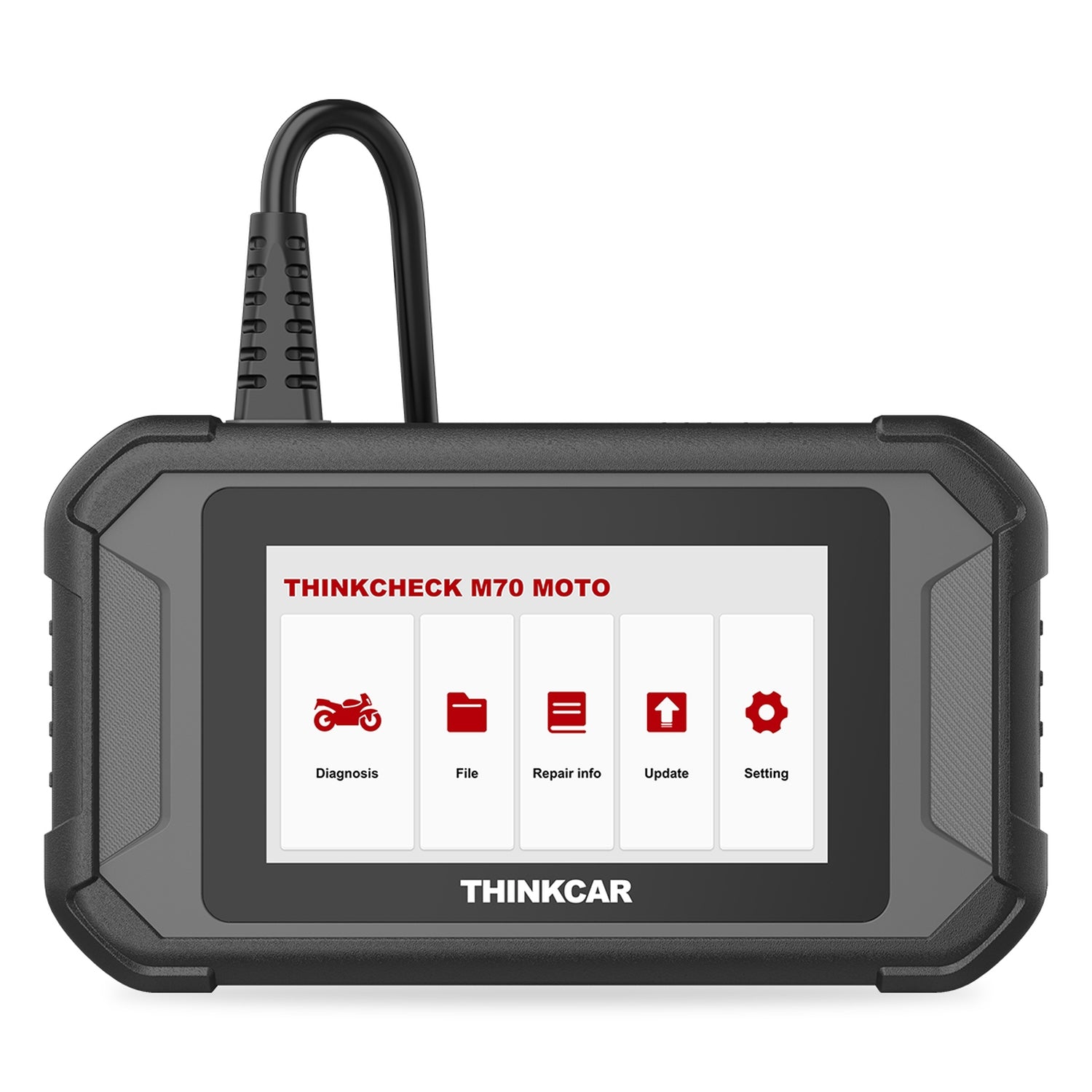 THINKCHECK M70 MOTO Motorcycle Diagnostic Tool - Plug & Play OBD2 Scanner for Harley, Honda, Kawasaki - Easy Fault Code Reader for Bike Maintenance & Repair