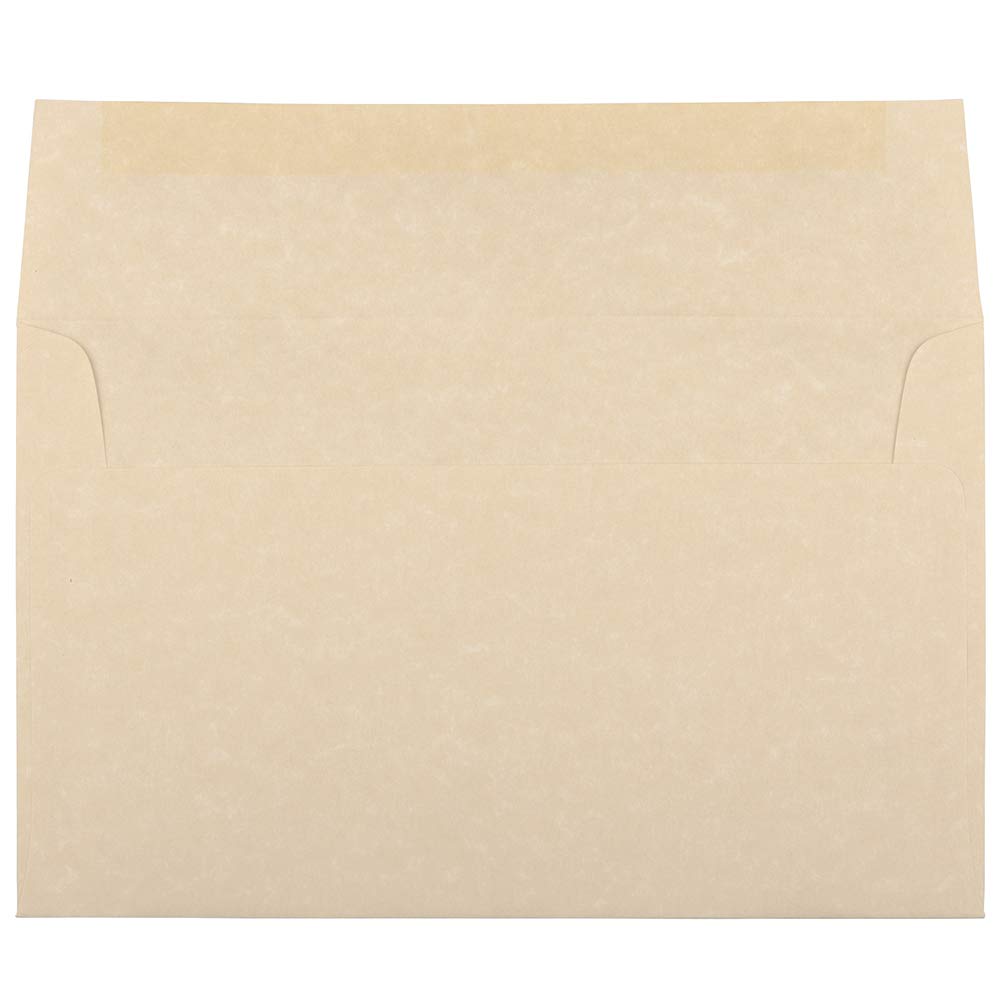 JAM PAPER A10 Parchment Invitation Envelopes - 6 x 9 1/2 Inches - Eco-Friendly Brown Recycled Paper - Bulk Pack of 1000 Envelopes per Carton - Perfect for Weddings, Parties, and Formal Events