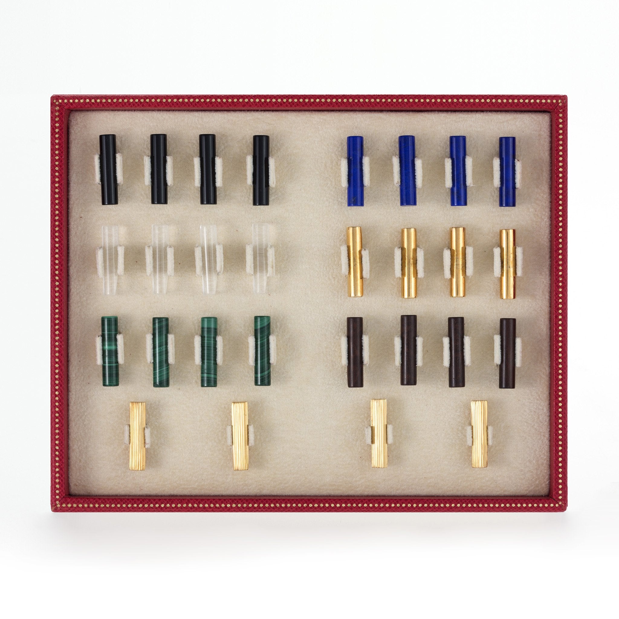 Cartier Interchangeable Baton Cufflinks Set - Luxury Men's Dress Accessories for Wedding, Business & Formal Events