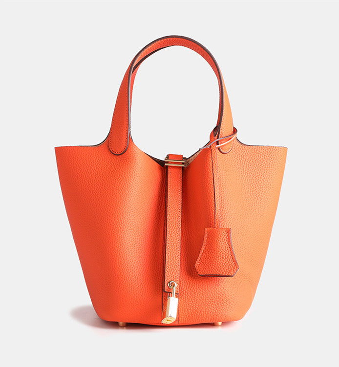 Stylish Genuine Leather Bucket Bag for Women - Trendy Crossbody Shoulder Handbag - Perfect for Work, Travel & Everyday Use