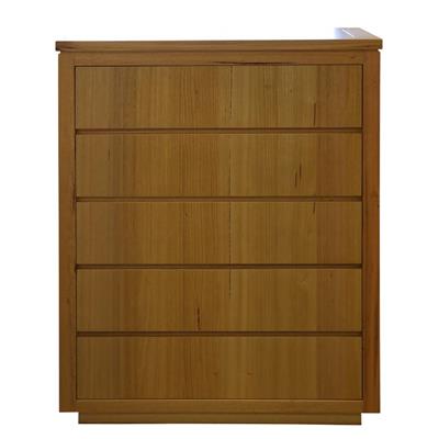 Highland 5 Drawer Tallboy Dresser - Natural Wood Bedroom Chest for Storage & Organization | Perfect for Bedrooms, Living Rooms & Dorm Rooms
