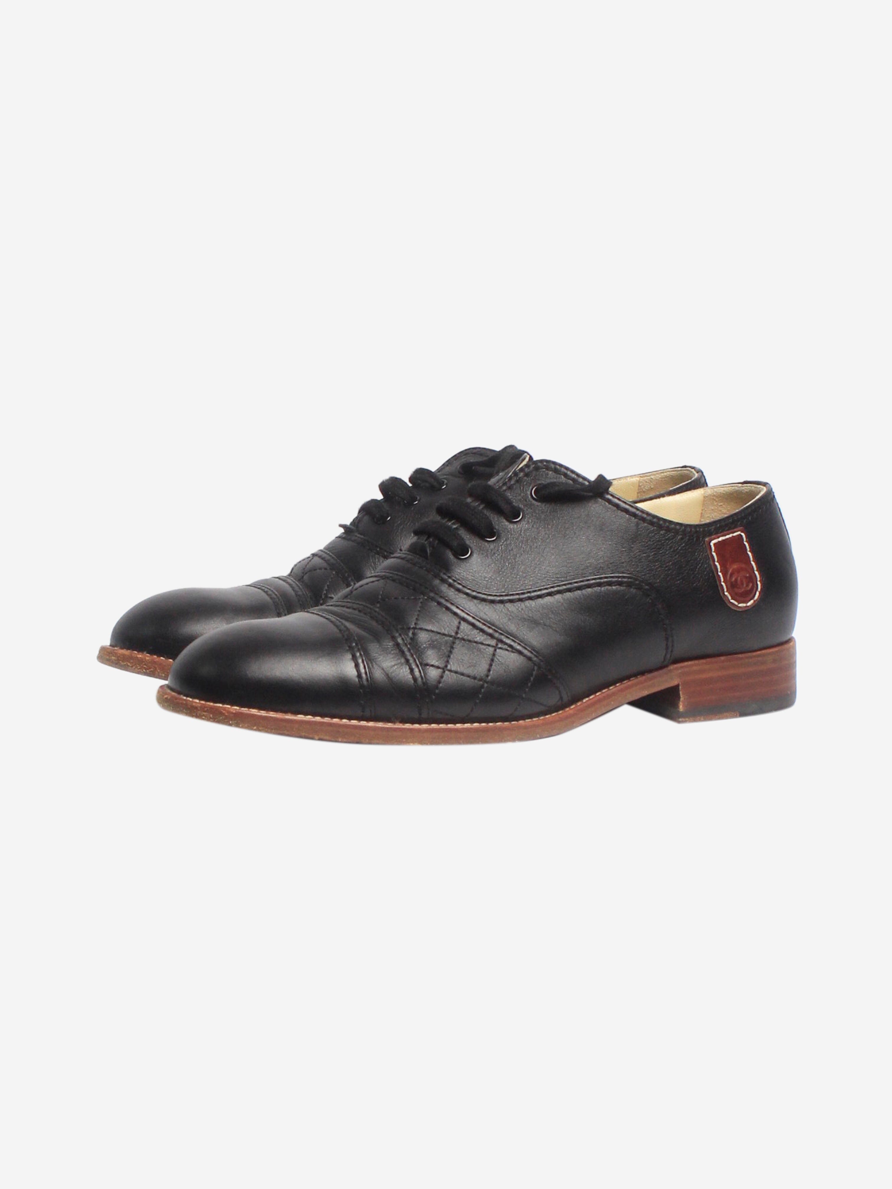 Black Oxford Shoes Men's Size UK 8 (US 10) - Classic Formal Dress Shoes for Business, Office & Wedding Occasions