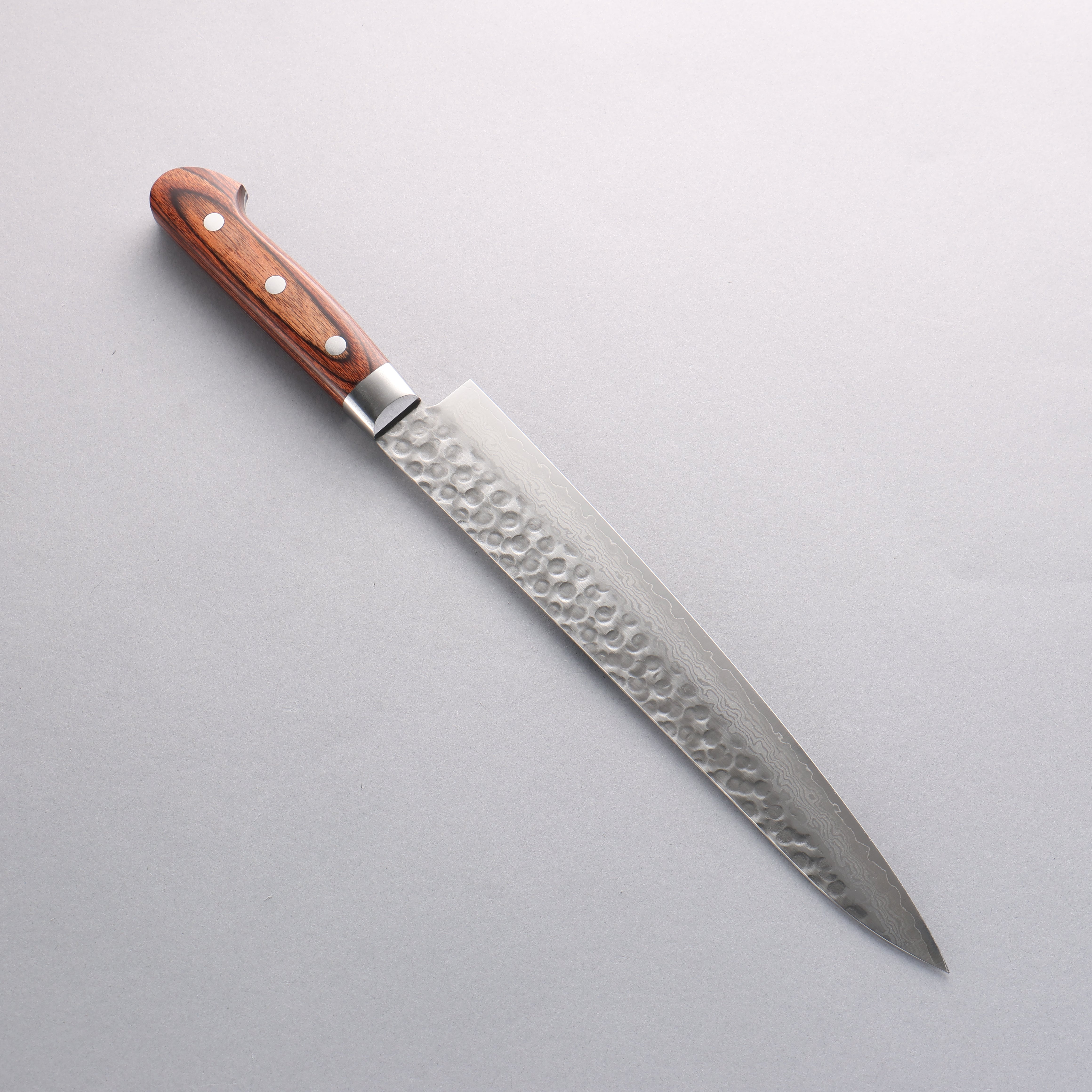 Premium Seisuke VG10 17-Layer Damascus Sujihiki Knife 240mm - Japanese Chef Knife with Mahogany Handle - Perfect for Slicing Sashimi, Meat & Sushi Preparation