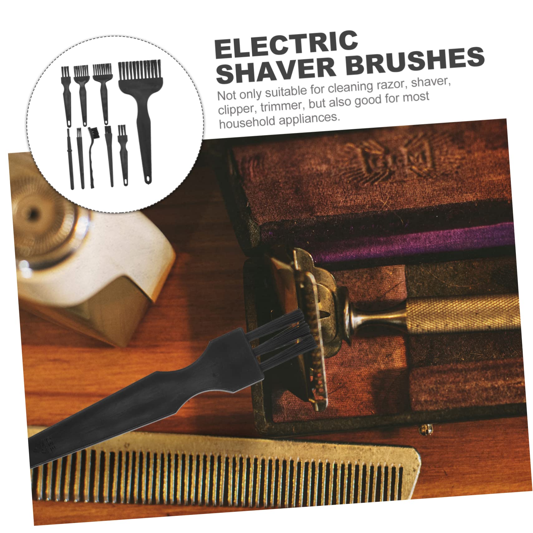 8Pcs Electric Shaver Cleaning Brush Set - Replacement Razor Brushes for Men's Grooming (Model 607) - Perfect for Philips, Braun & Remington Electric Clippers & Shavers - Keep Your Shaver Clean & Hygienic for Smooth Shaving Experience