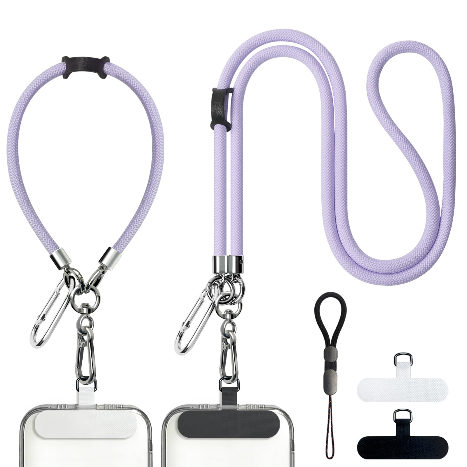 Universal Phone Lanyard with Wrist Strap & Finger Loops - Anti-Theft for Smartphones - Gym & Travel Use