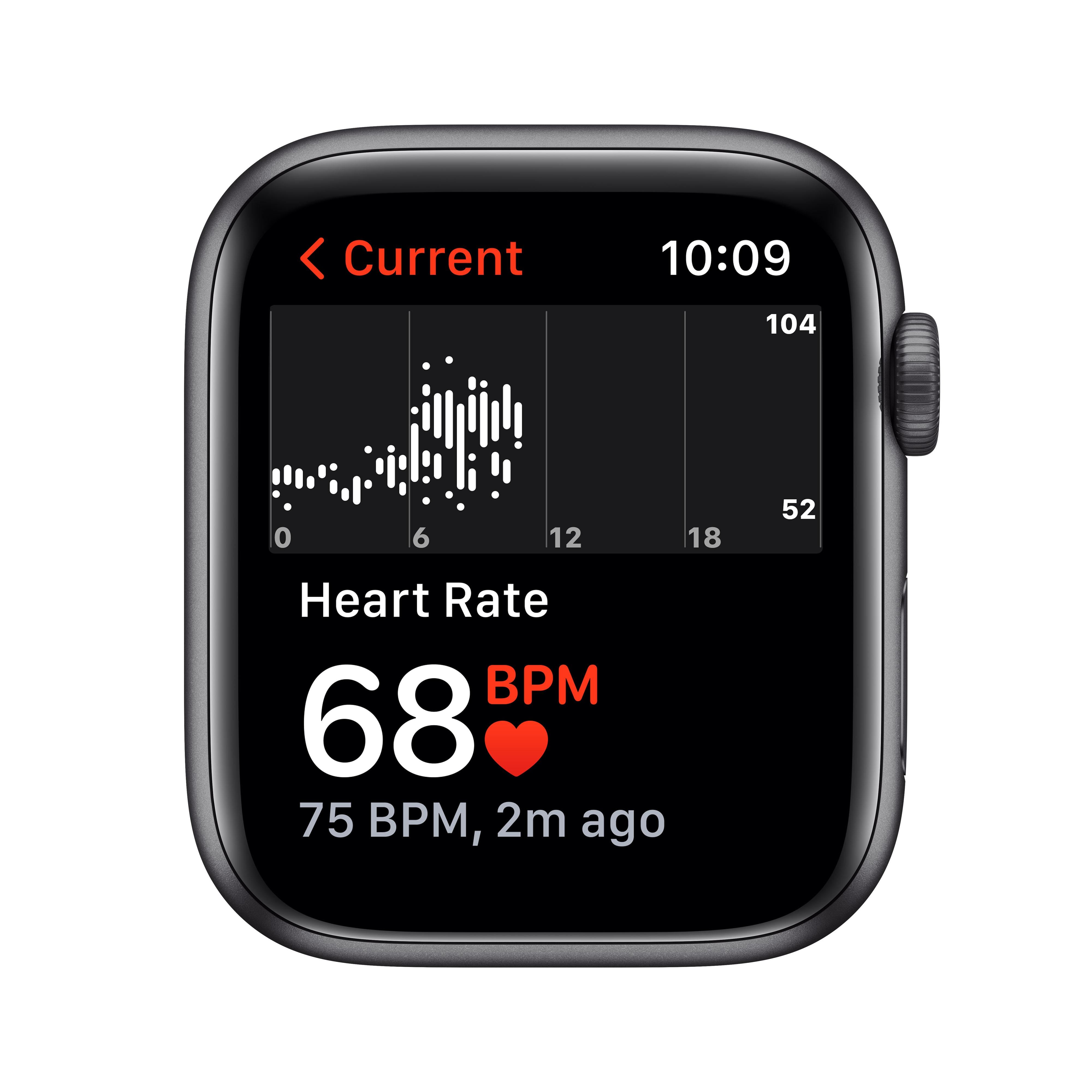 Apple Watch SE (44mm, GPS) - Space Gray Aluminum Case with Midnight Sport Band - Perfect for Fitness Tracking & Daily Wear