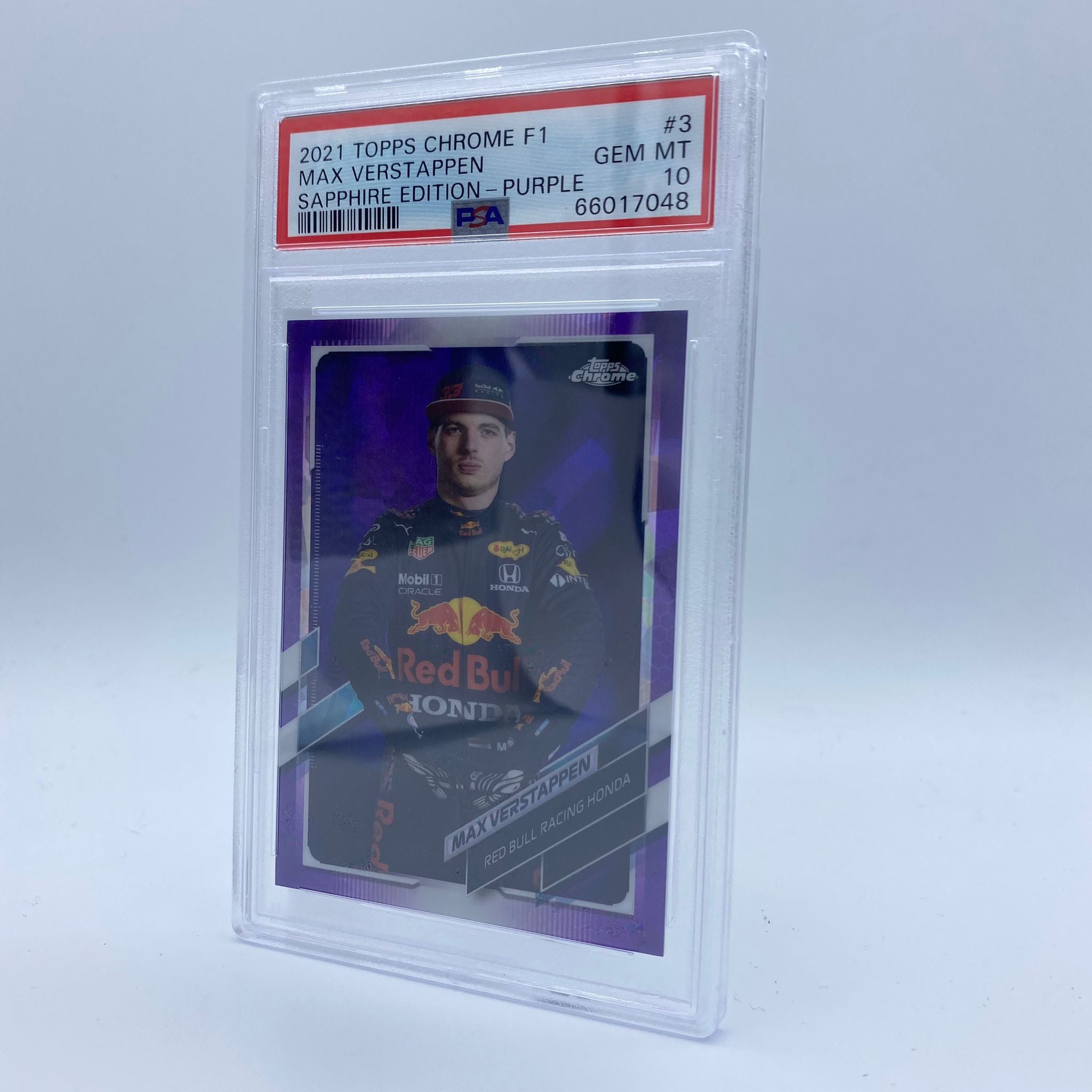 PSA 10 2003 Max Verstappen Sapphire Edition Purple F1 Racing Card #3 - Perfect for Collectors, Sports Memorabilia Displays & Formula 1 Fans