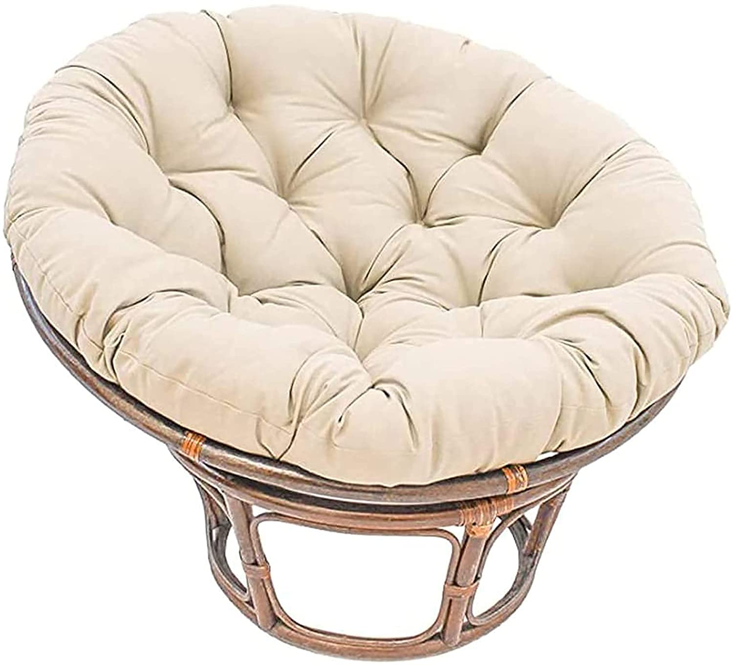 Comfy Saucer Chair Cushion Pad - Thick Overstuffed Papasan & Moon Chair Seat Cover for Indoor/Outdoor Use - Perfect for Bedroom, Living Room, Hammock & Swing Chairs (Chair Not Included) - Cozy Reading Nook & Relaxation Essential