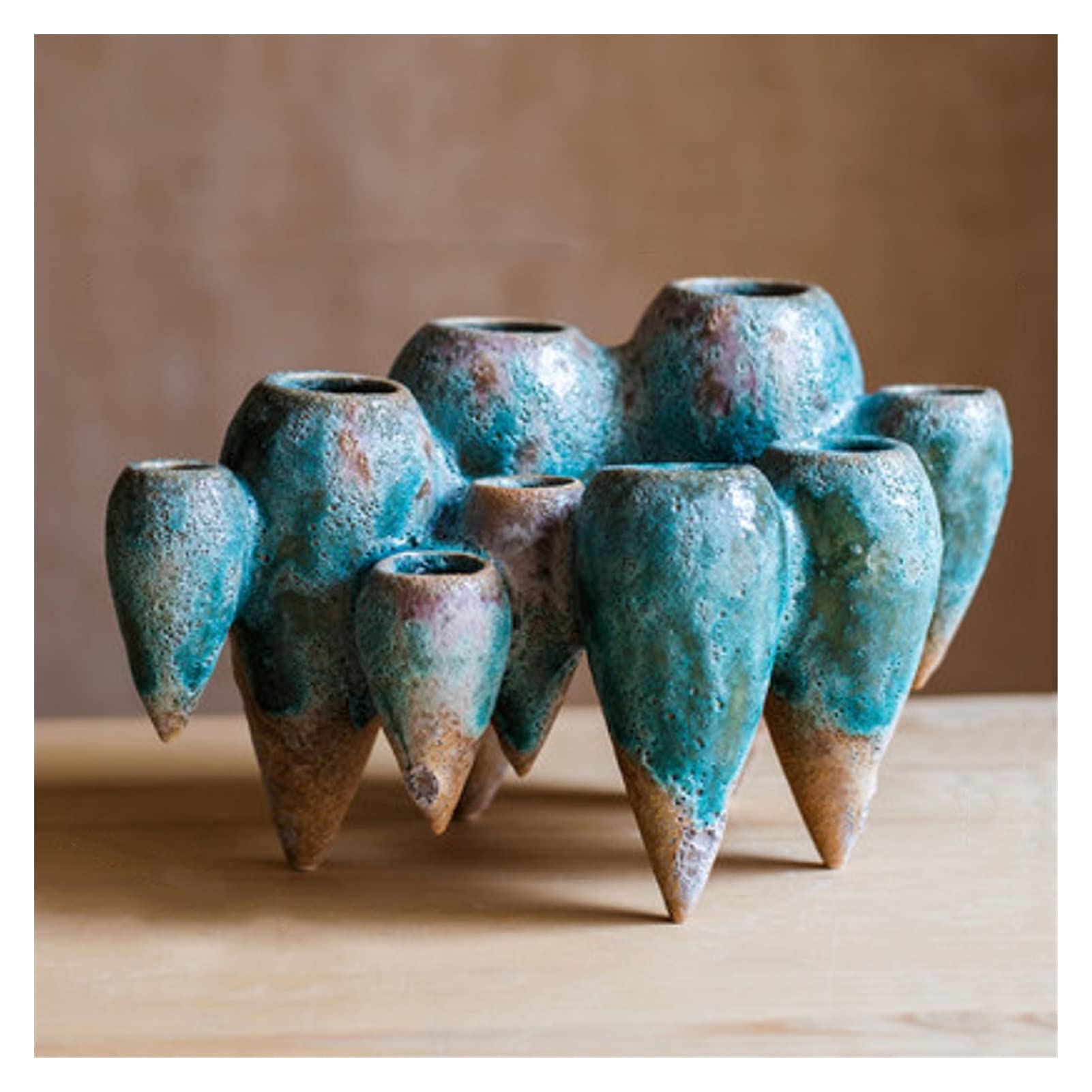 ZANZAN Ceramic Vase - Modern Art Hydroponic Flower Pot with Hanging Design for Home & Office Decor - Perfect for Living Room, Wedding Gift & Plant Lovers (Color C) | Elegant Home Decor & Unique Housewarming Present