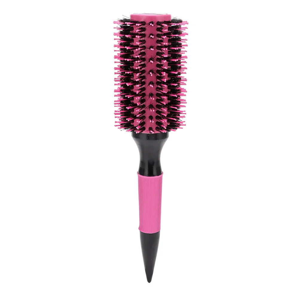 Professional Round Hair Brush with Nylon Bristles - Perfect for Blowouts, Styling & Smoothing Hair at Home or Salon