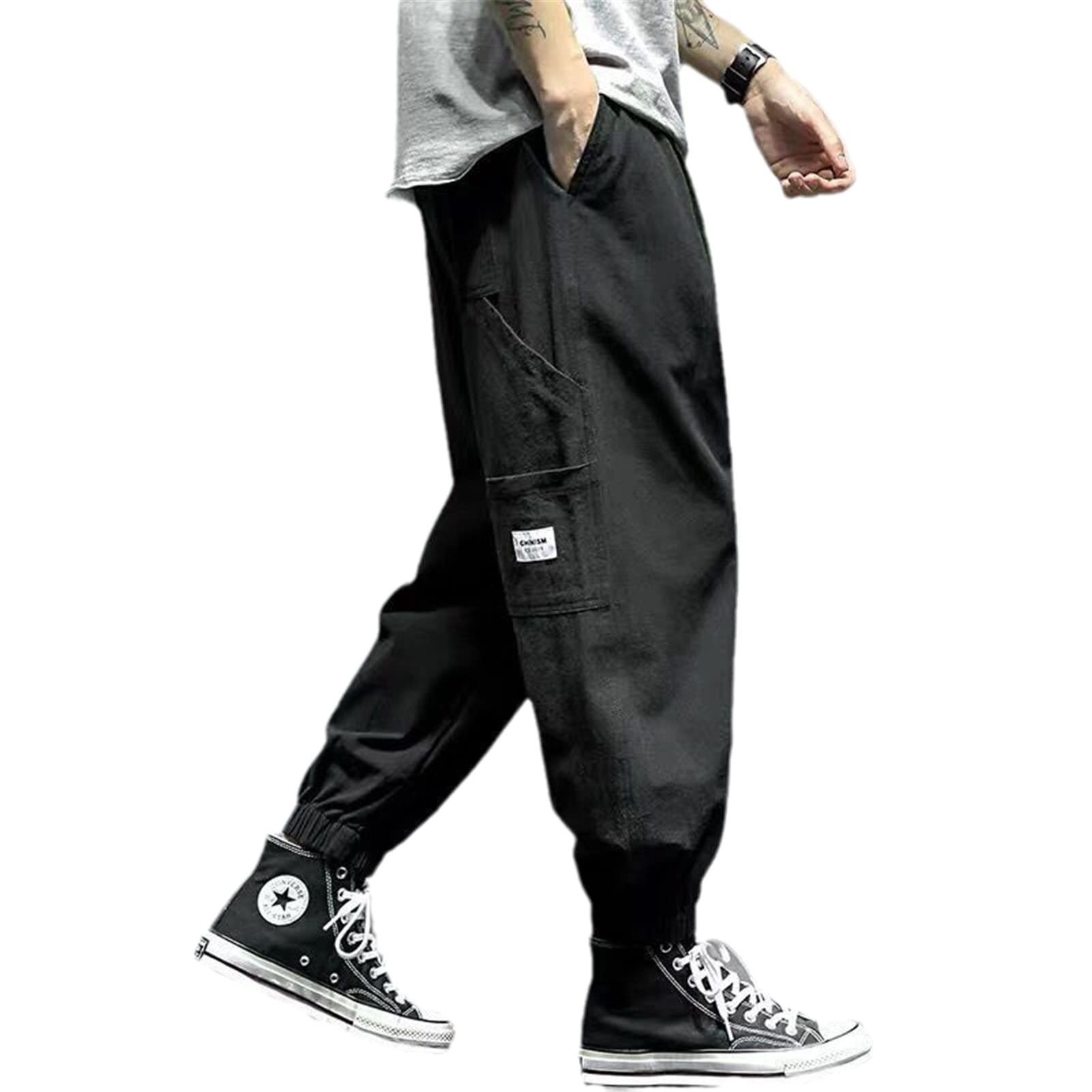 **Men's Cargo Jogger Pants with Reverse & Slant Pockets - Drawstring Sweatpants for Casual Wear, Workout & Outdoor Activities - Perfect Gift for Men**