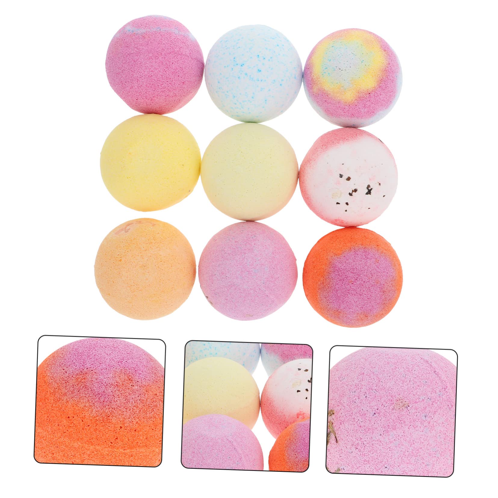 Luxury 9-Pack Bath Salt Bubble Balls for Spa, Moisturizing & Relaxing Bath Accessories - Portable Bath Bombs for Self Care, Gift Ideas & Home Spa Experience