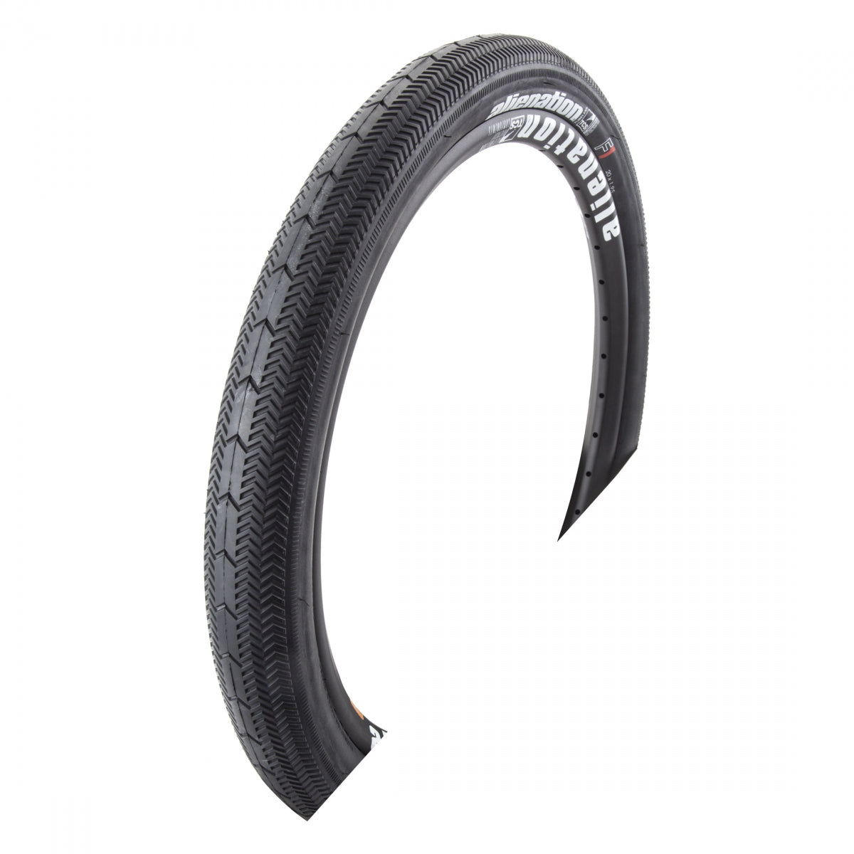 Alienation TCS F1 Tubeless Folding Bike Tire - 20x1.95, Dual Compound, 120TPI, Black | Perfect for BMX, Mountain & Urban Cycling