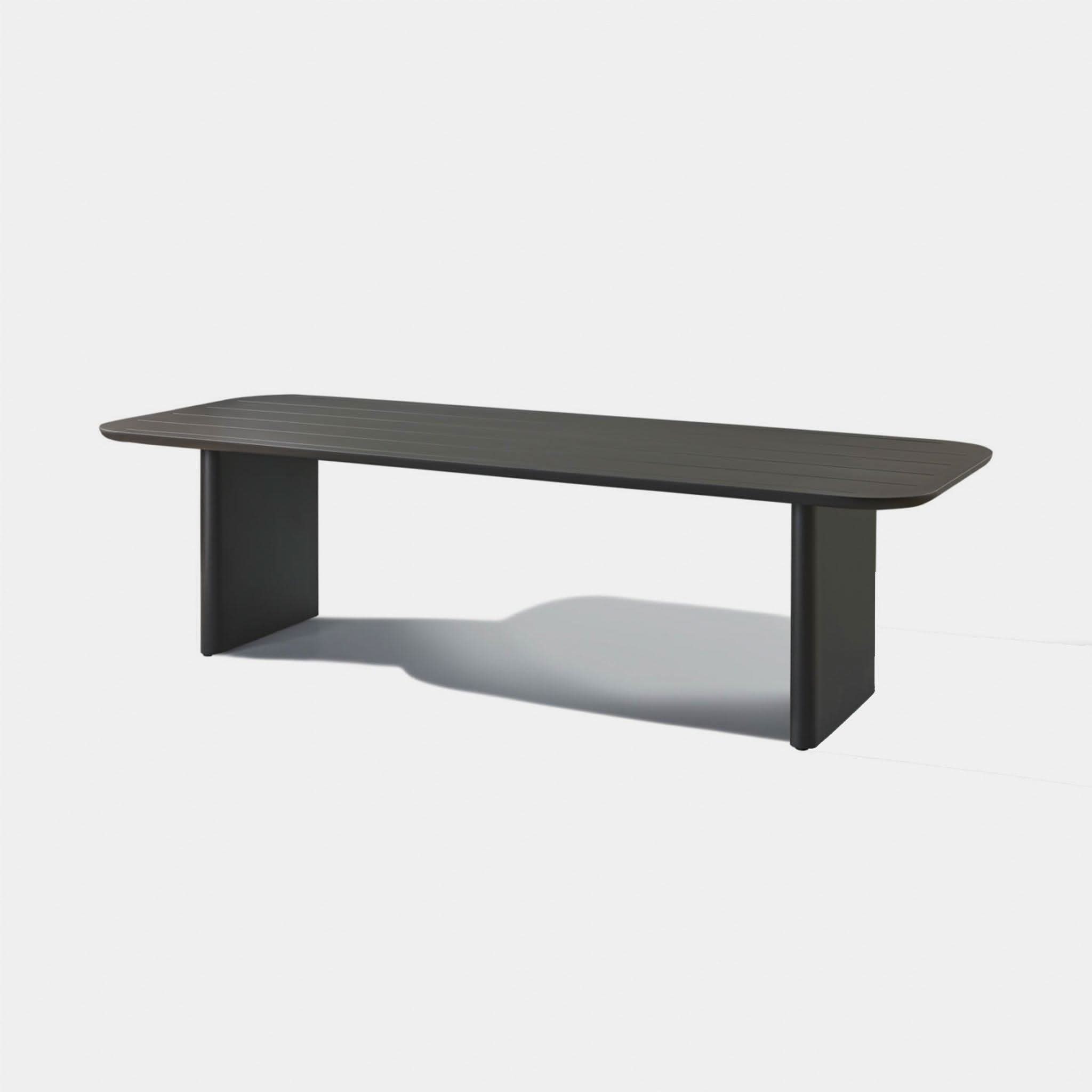 Victoria Aluminum Slatted Dining Table 108