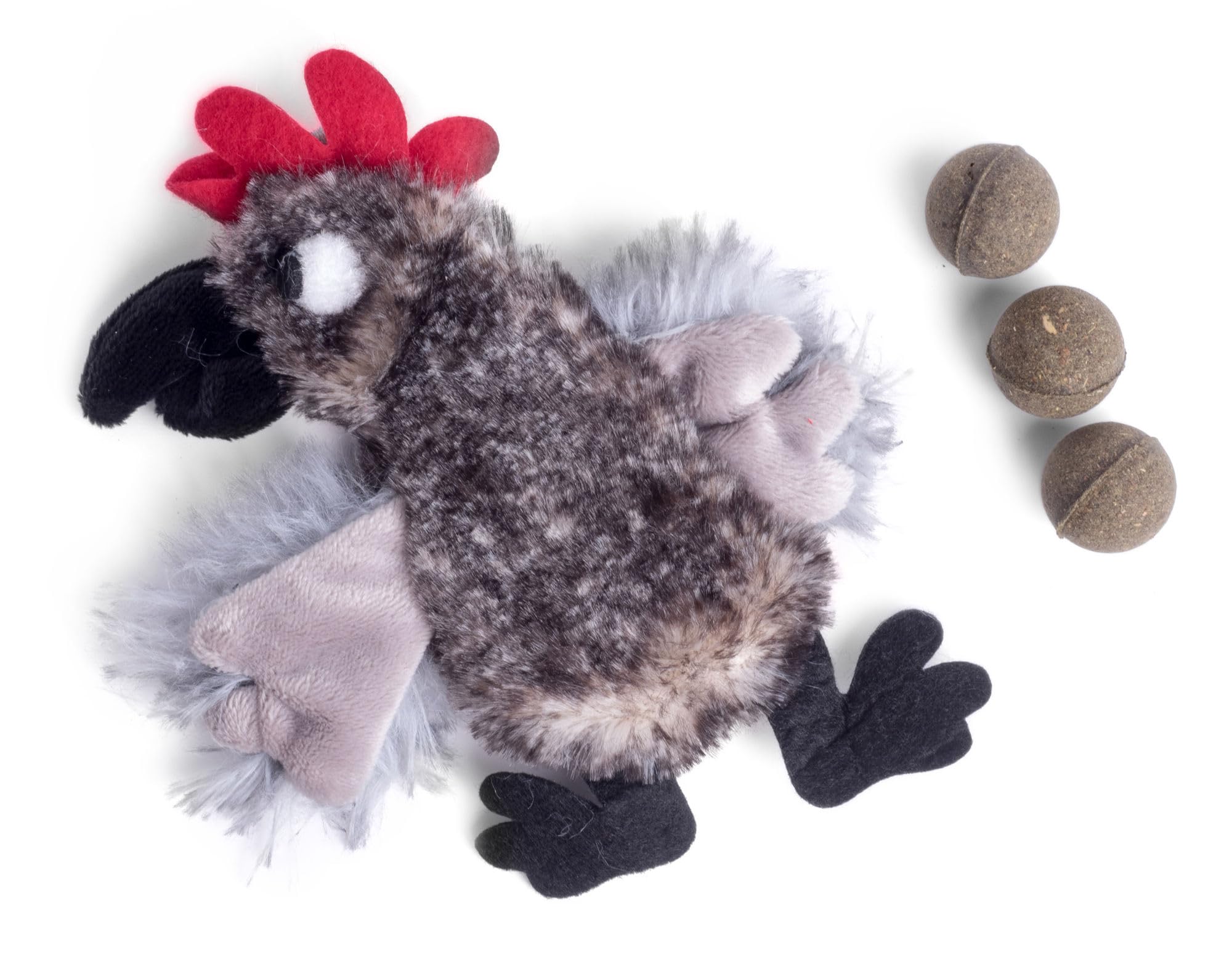 Refillable Catnip Plush Cockerel Cat Toy - Interactive Kitten Plaything with Organic Catnip - Perfect for Playtime, Training & Stress Relief for Indoor Cats