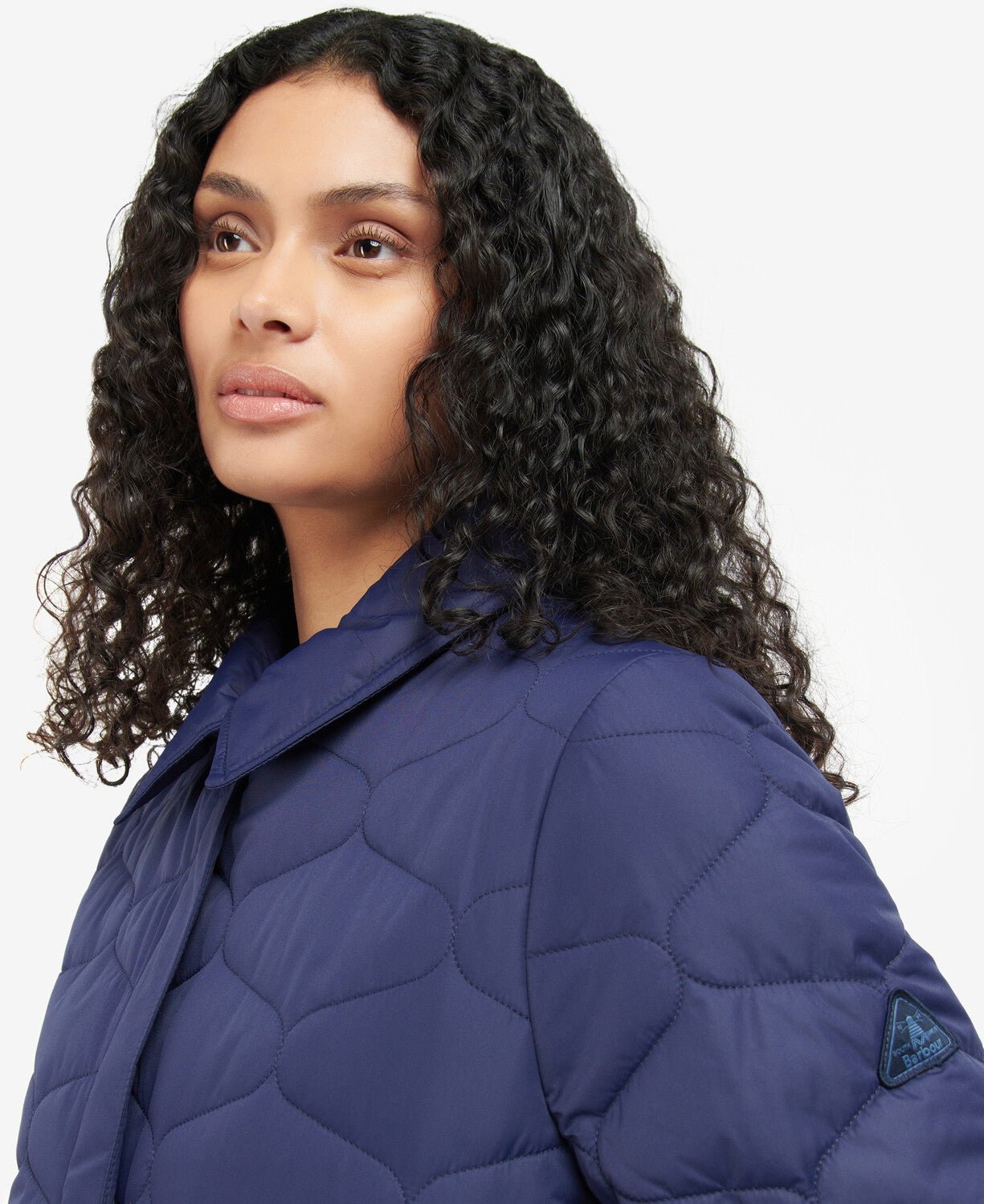 BARBOUR Leilani Quilted Jacket for Women - Lightweight Water-Resistant Outdoor Coat with Hood (INK Color) - Perfect for Hiking, Camping & Fall Fashion
