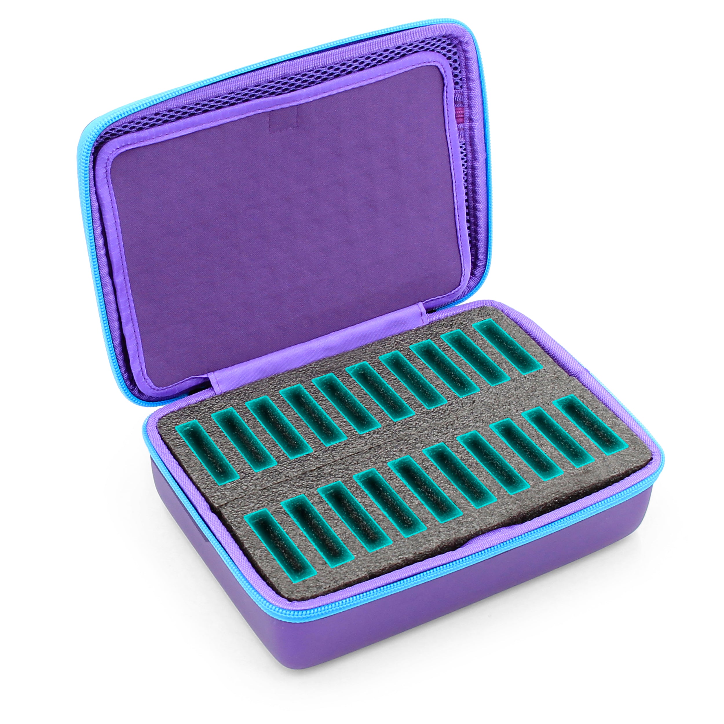 CASEMATIX Clipper Blade Holder for 20 Blades - Professional Hair Clipper Guard Case for Barbers & Stylists - Compatible with Andis, Oster, Wahl, Babyliss Metal Guards - Perfect for Salon, Home & Travel Use