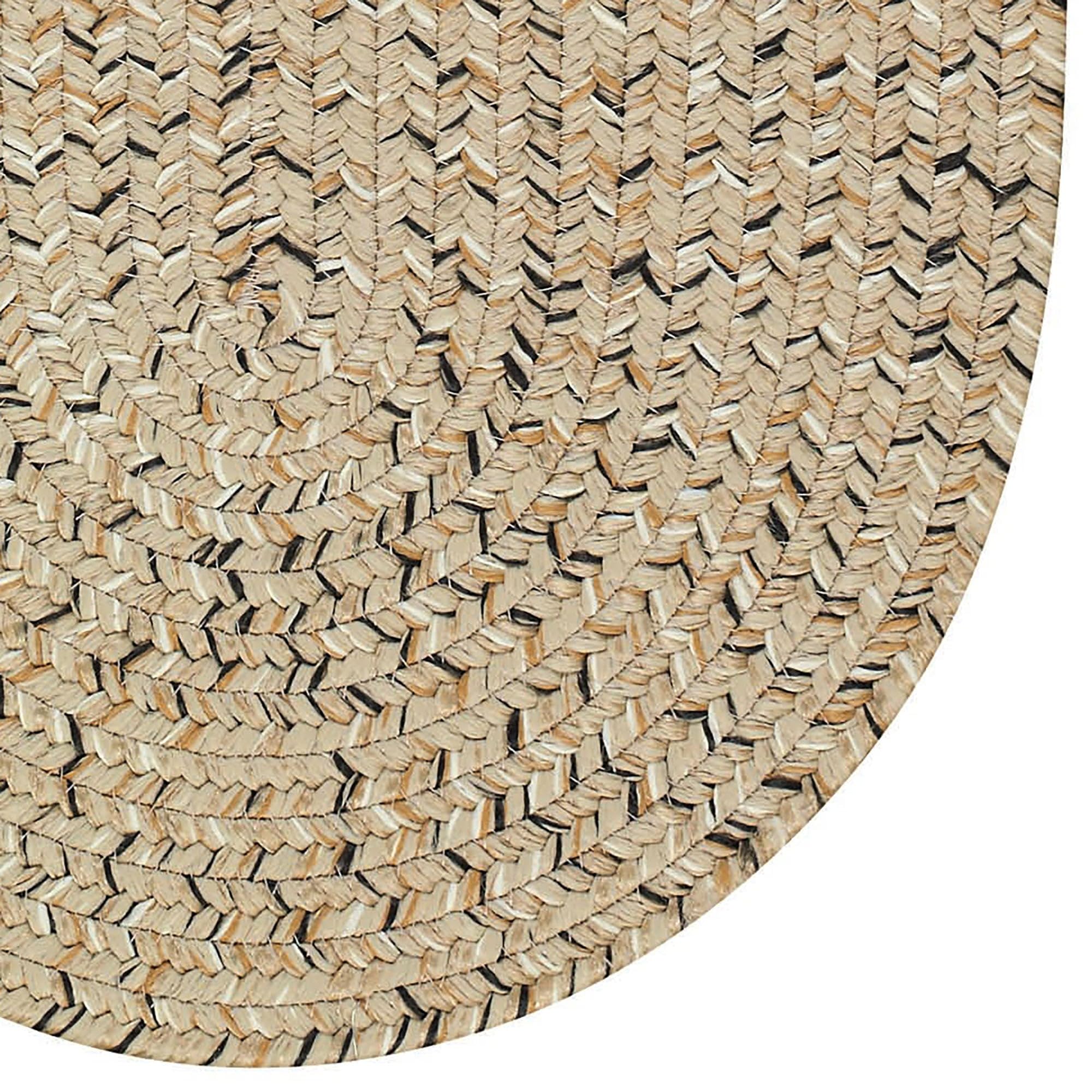 Capel Rugs Sea Pottery Oval Braided Area Rug 7x9 Feet - Coastal Sandy Beach Design for Living Room, Bedroom & Dining Room Decor