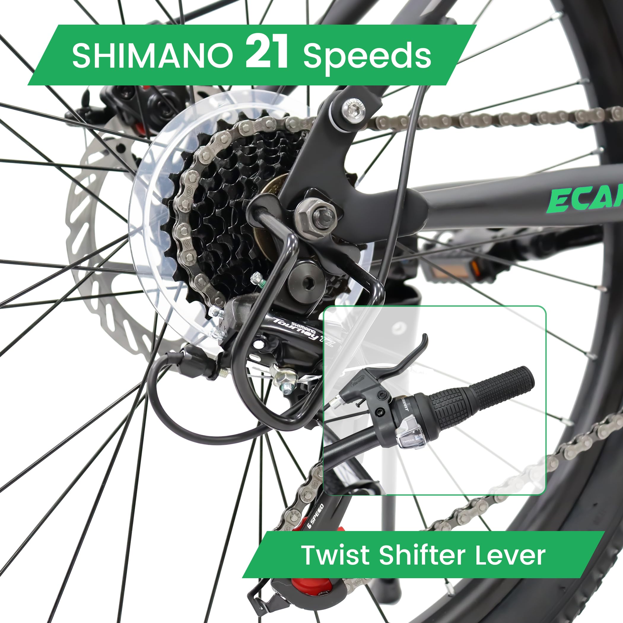 **24/26/27.5 Inch Mountain Bike for Men & Women - 21-Speed Dual Suspension, Disc Brake, Carbon Steel Frame - Trail, Beach, Snow, Commuter & City Riding - Perfect Birthday Gift**