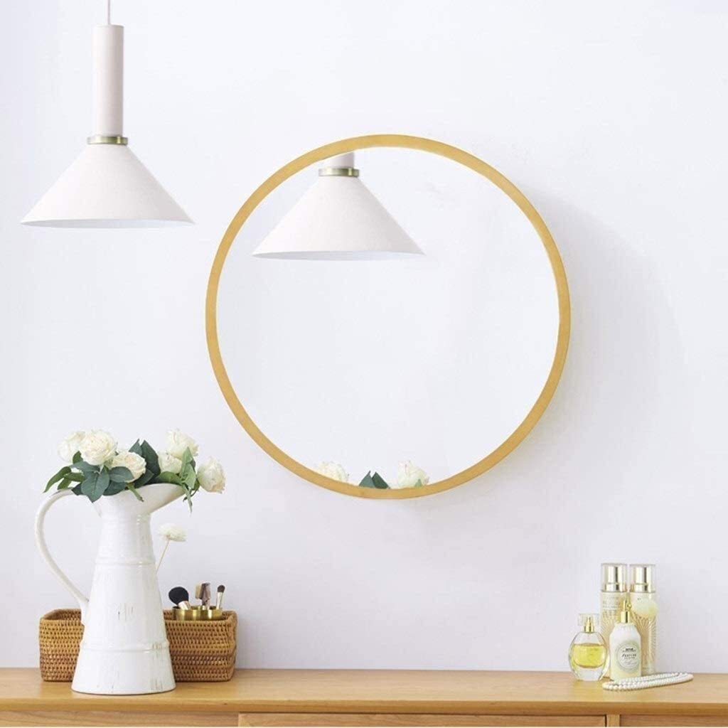 JUCK Gold Round Wall Mounted Bathroom Mirror Medicine Cabinet - 19.7 Inch Single Door Storage for Bathroom & Kitchen Organization - Perfect for Small Spaces, Vanities & Modern Home Decor