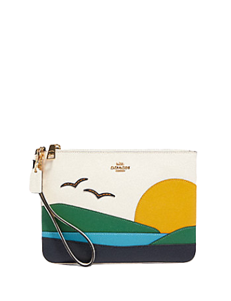 Coach Gallery Pouch with Sunset Motif - Stylish Crossbody Bag for Women | Perfect for Travel, Shopping & Everyday Use