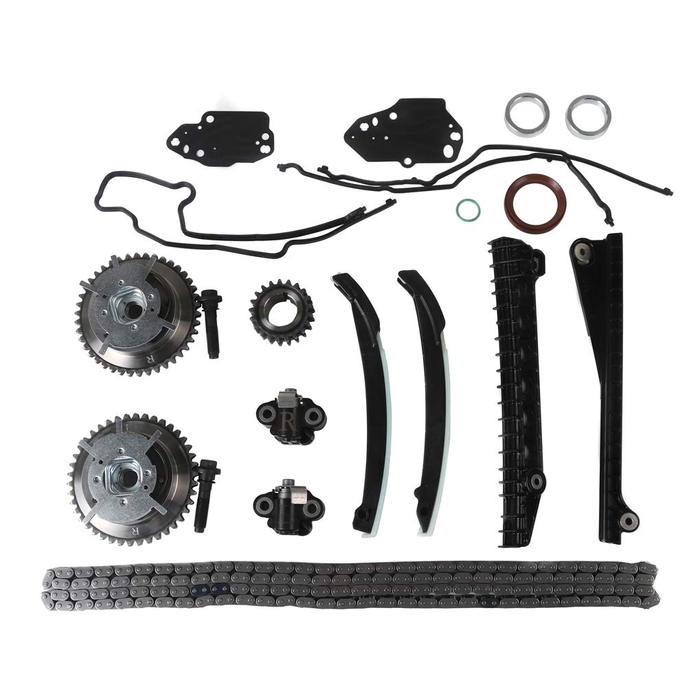 MPLUS Timing Chain Kit with Cover Gasket & Camshaft Spacers - Compatible with 2010-2013 Ford Expedition 5.4L, 2006-2010 Ford F150 5.4L, 2009-2012 Lincoln Navigator 5.4L V8 SOHC - Engine Repair & Maintenance Replacement Parts for Smooth Performance
