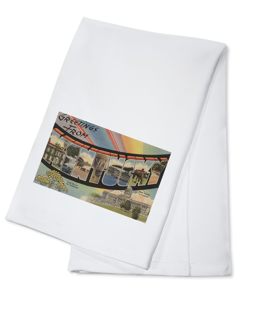 Kentucky State Capital & Flower 100% Cotton Tea Towel - Decorative Hand Towel for Kitchen, Home Decor & Gifts | Perfect for Housewarming, Bridal Showers & Southern Style Decor