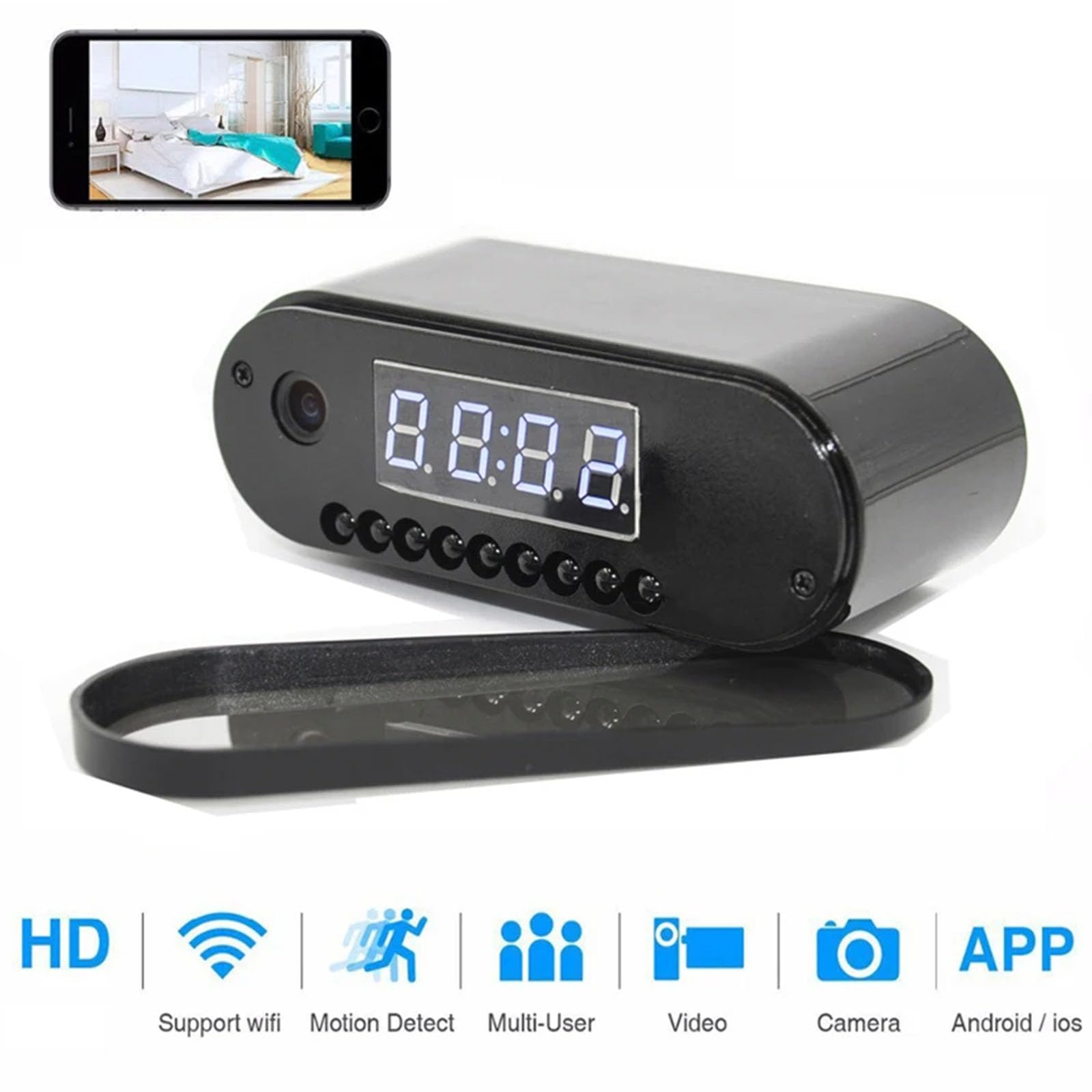FKINGLRK 1080P/4K UHD WiFi Wireless Mini Spy Camera - Hidden Security Camera with Night Vision & DVR for Home, Office, Nanny Monitoring (Great for Baby, Pet, Elderly Care & Indoor Surveillance)