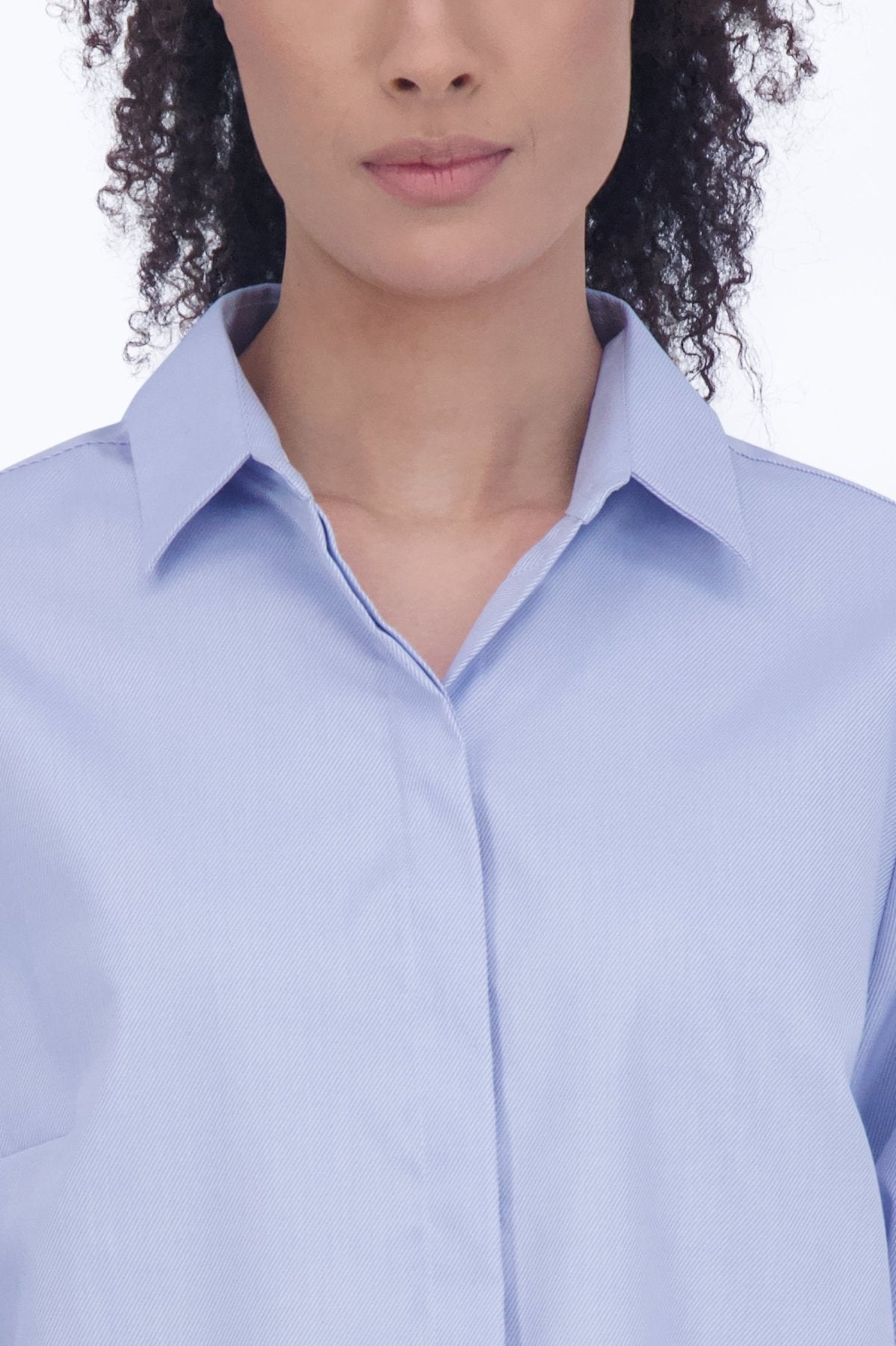 Beatrice No Iron Cavalry Twill 3/4 Sleeve Shirt for Women - Wrinkle-Free Office & Travel Blouse - Perfect for Business Casual & Professional Workwear