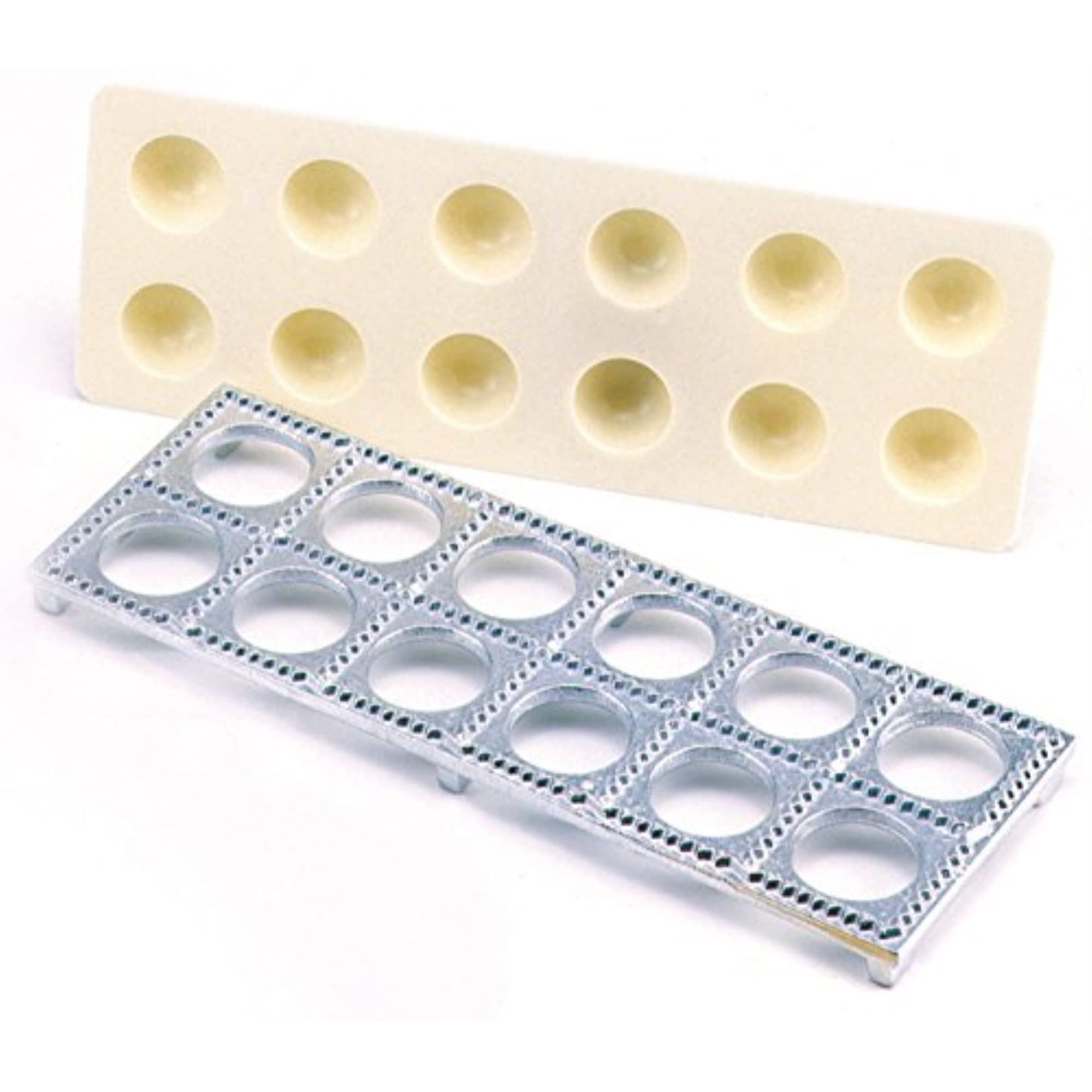 Norpro 3-Piece Stainless Steel Ravioli Maker and Pasta Press Set with Rolling Pin - Perfect for Homemade Italian Pasta, Dumplings, and Pierogi Making