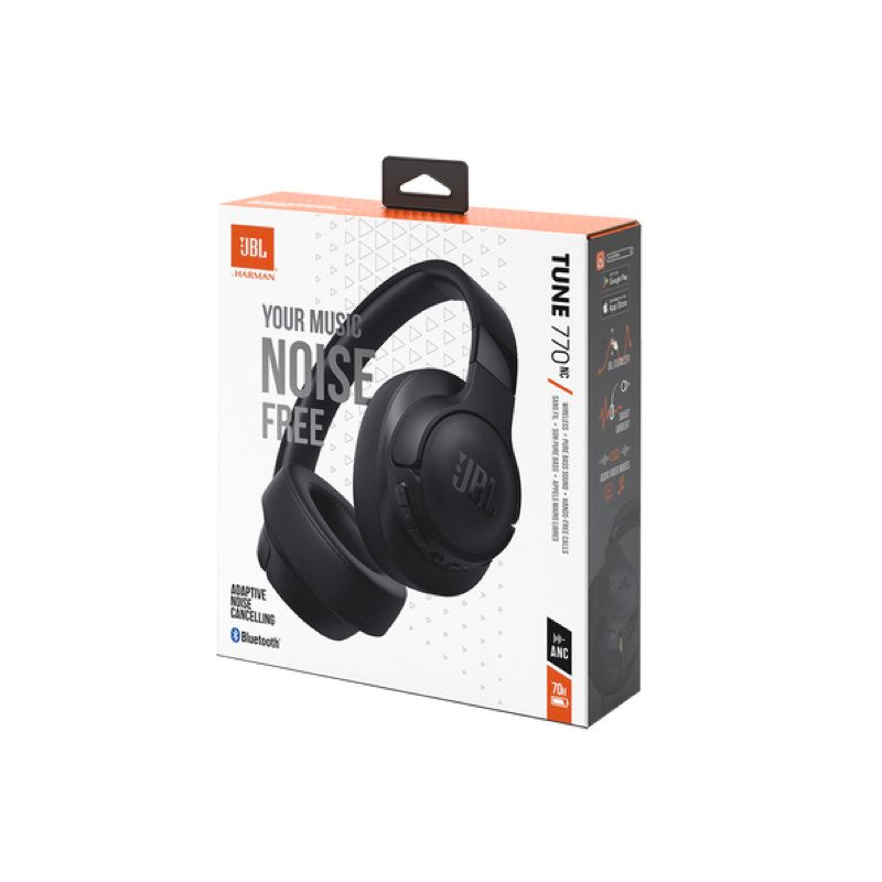 JBL TUNE 770 NC Wireless Bluetooth Headphones with Active Noise Cancelling - Over Ear Headset for Music, Calls & Travel - Black