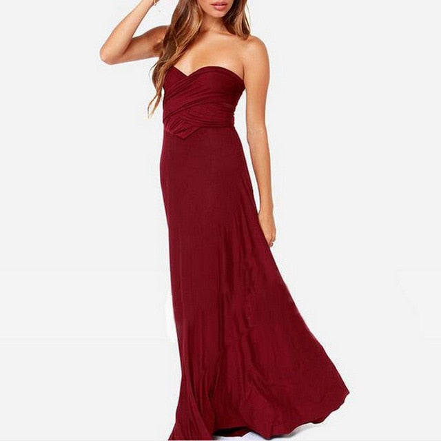 Boho Convertible Maxi Dress for Women - Versatile Summer Beach & Club Wear