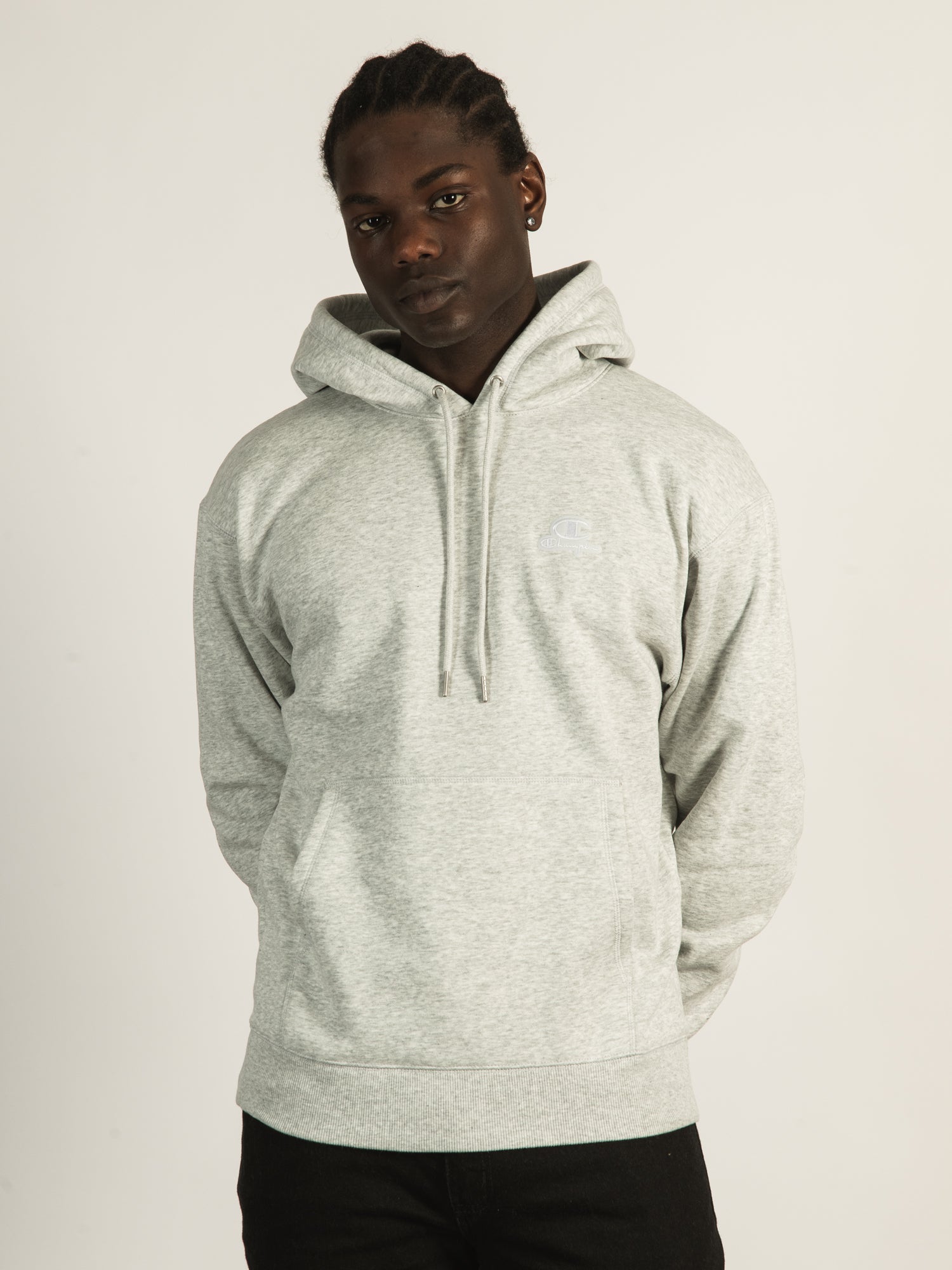 Champion Classic Pullover Hoodie with Left Chest Logo - Men's & Women's Casual Sweatshirt for Gym, Streetwear & Lounge Wear | Clearance Sale