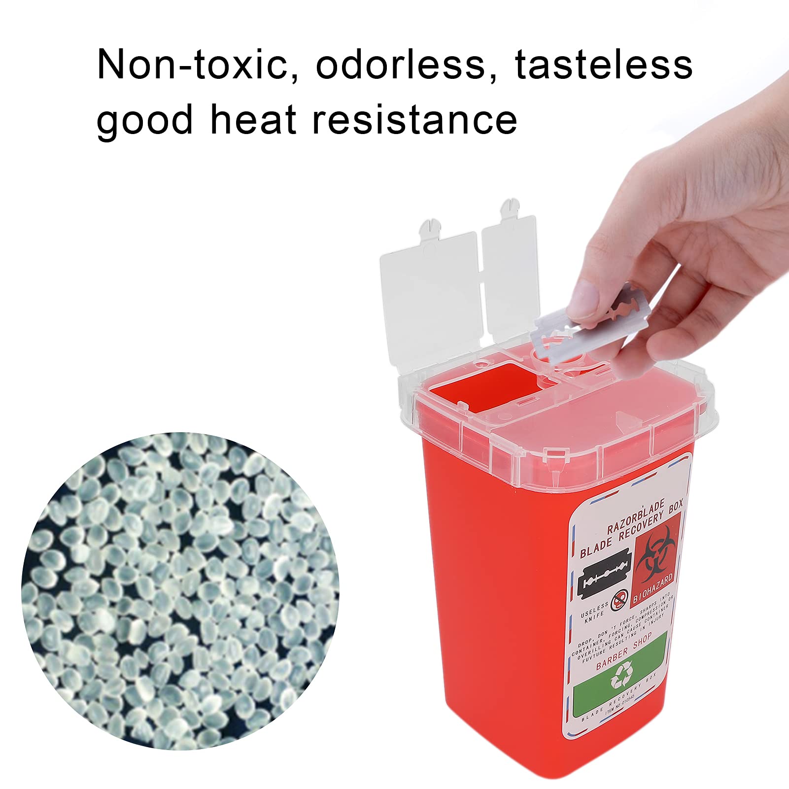 Professional Barber Blade Disposal Container - Safe & Approved for Hair Salon, Barbershop & Home Use - Red Knife Blade Collect Box for Safe Shaving Waste Disposal | Perfect for Salon Hygiene & Personal Grooming