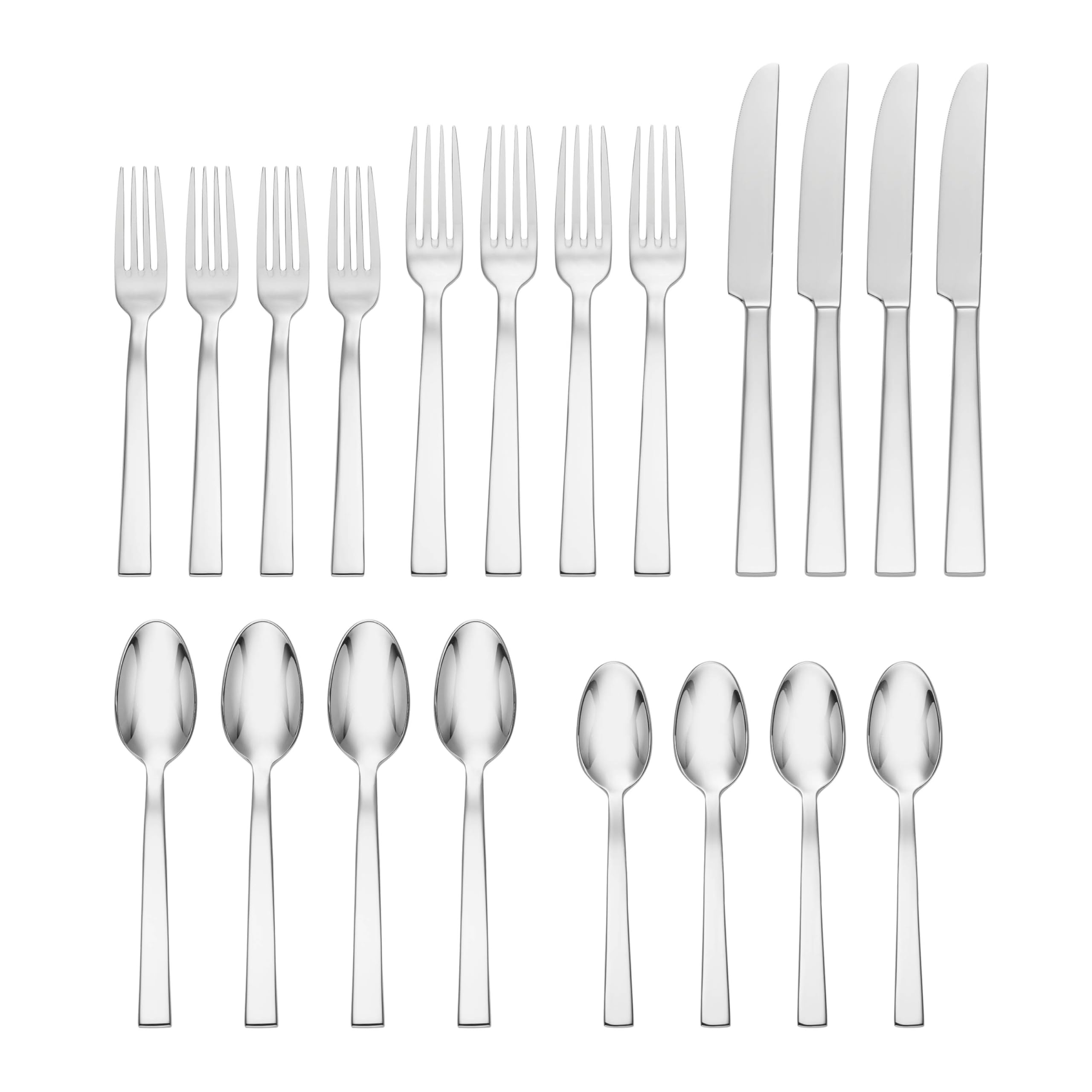 Oneida Community Aero 20-Piece Stainless Steel Flatware Set - Elegant Silverware for Everyday Dining, Dinner Parties & Wedding Gifts